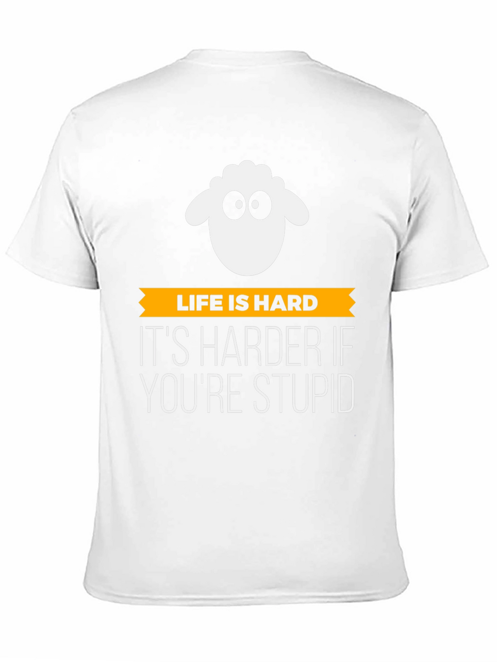 Life is Hard Stupid Sheep Graphic Tee - Black