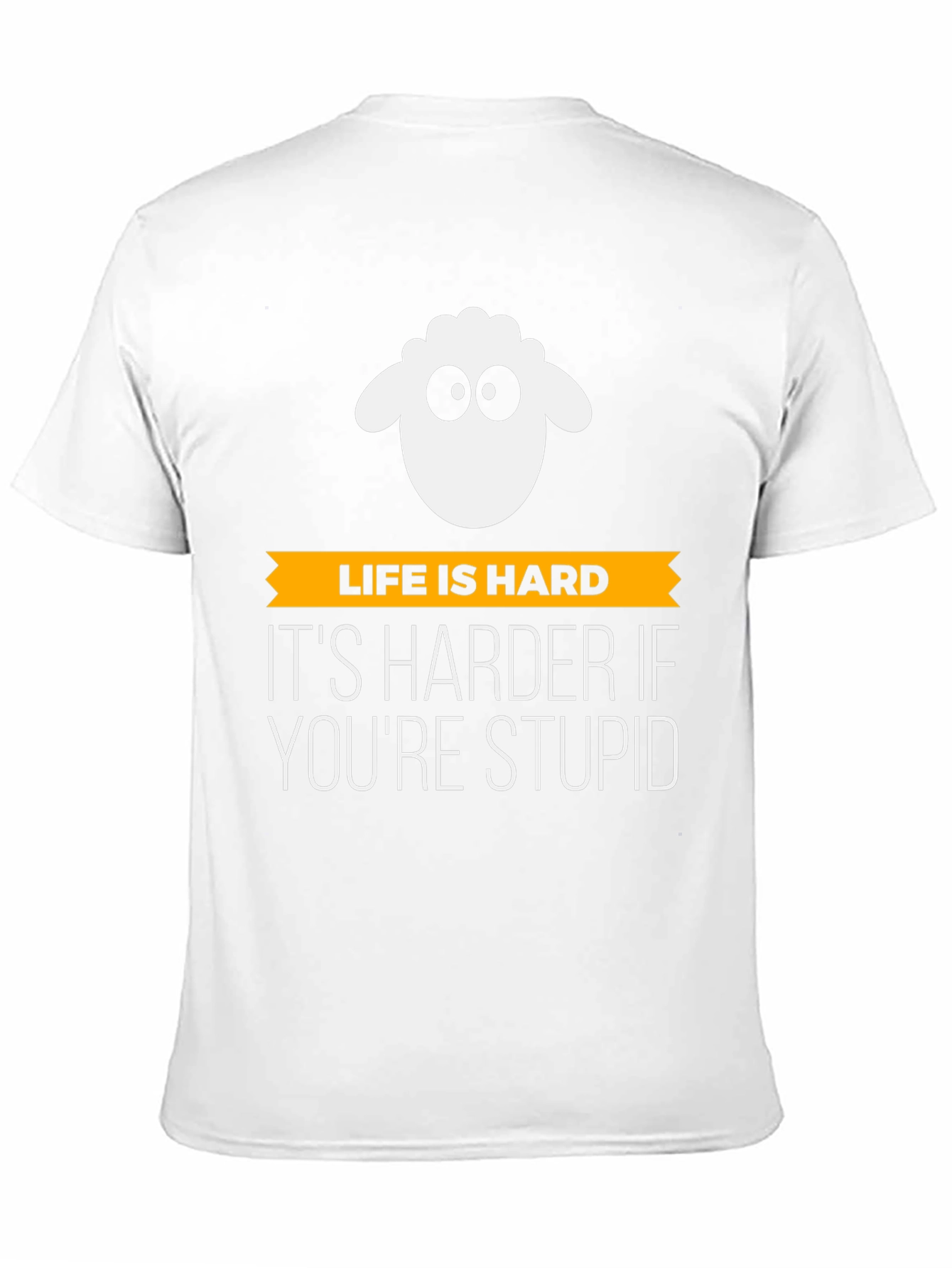 Life is Hard Stupid Sheep Graphic Tee - Black