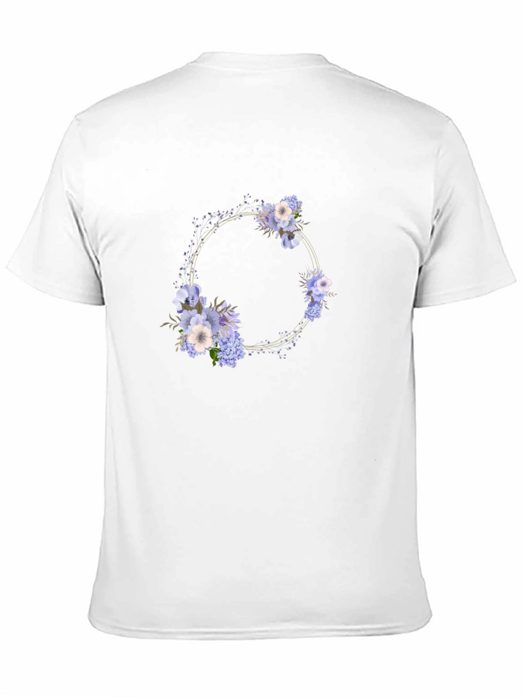 Floral Wreath Black T-Shirt - Stylish Mens Tee