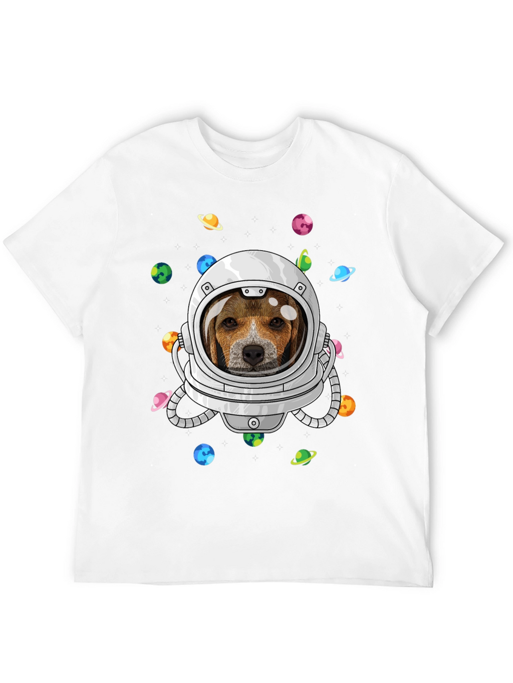 Astronaut Beagle Dog Graphic T-Shirt