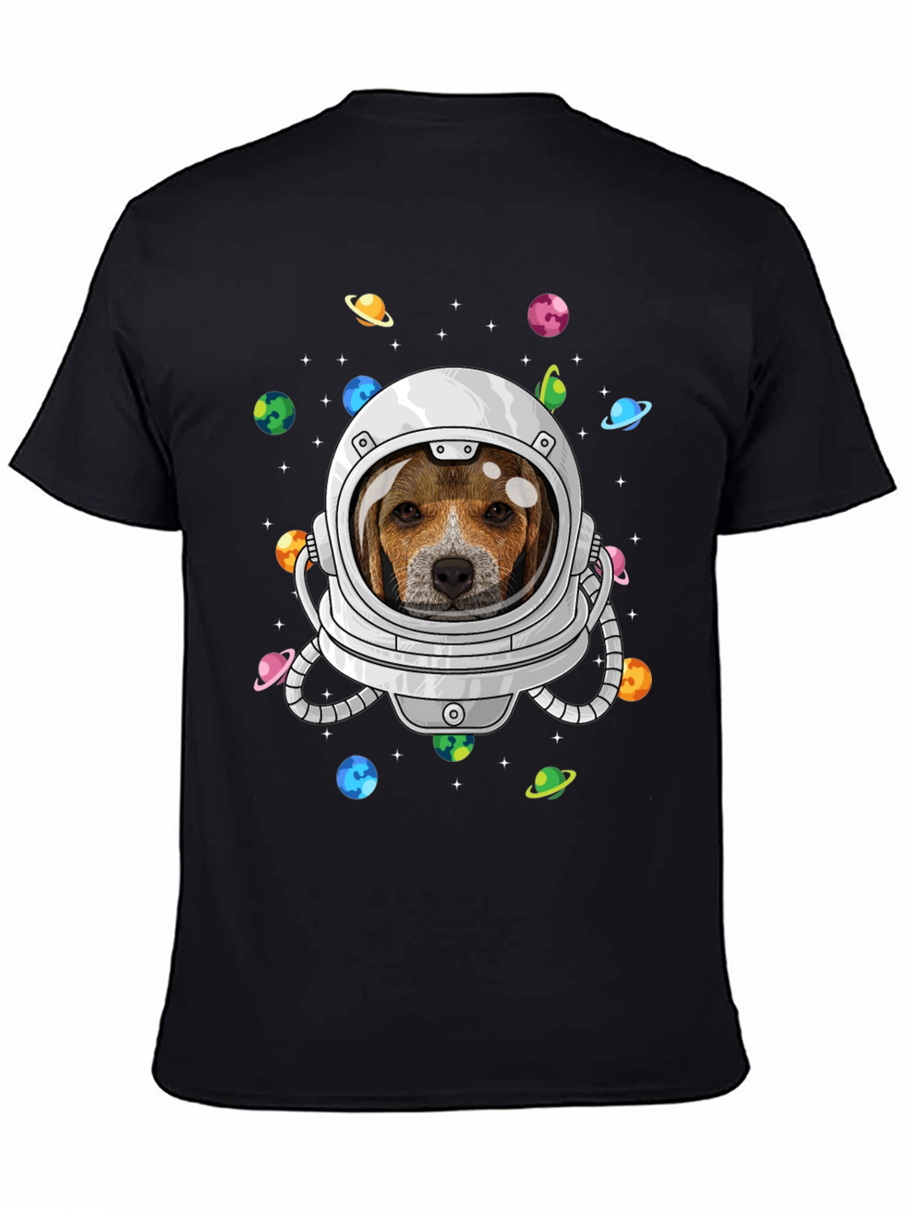 Astronaut Beagle Dog Graphic T-Shirt