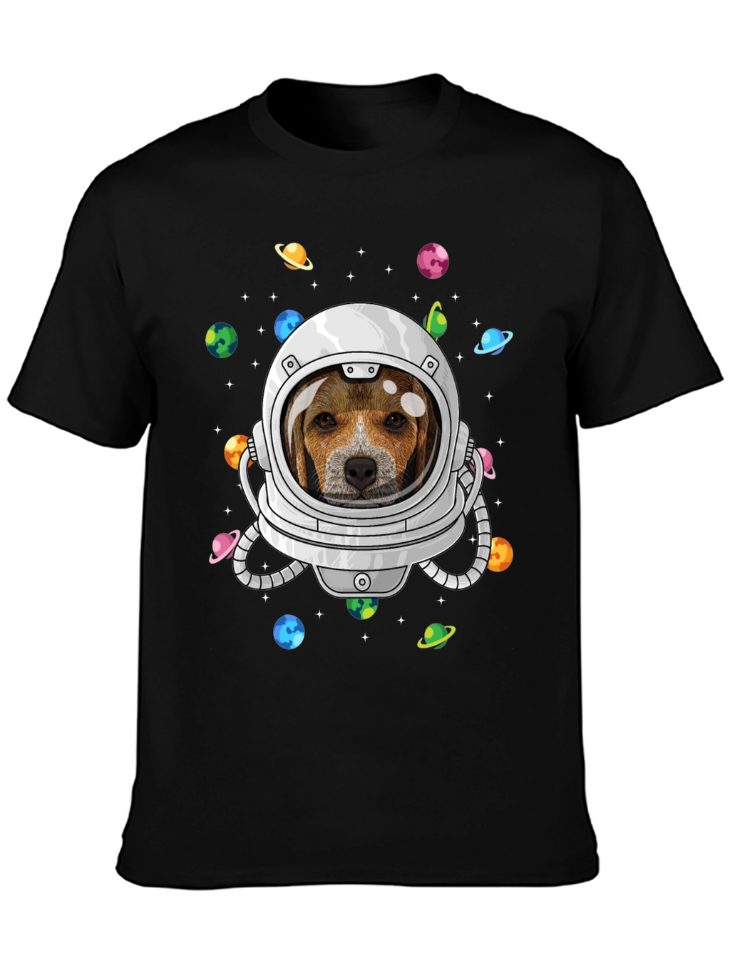 Astronaut Beagle Dog Graphic T-Shirt