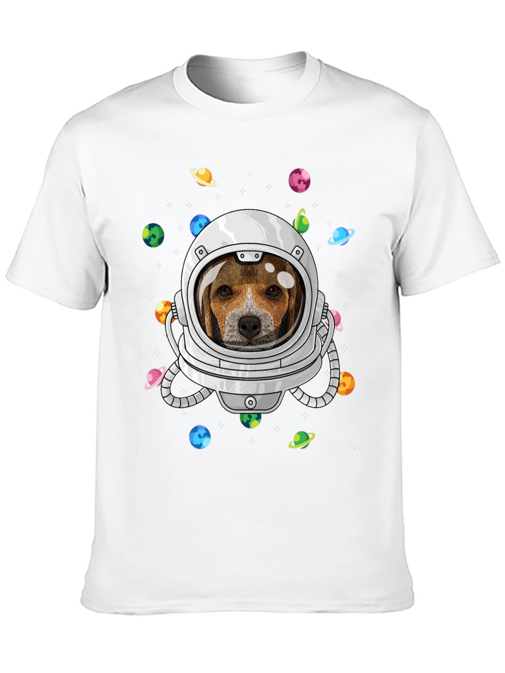 Astronaut Beagle Dog Graphic T-Shirt