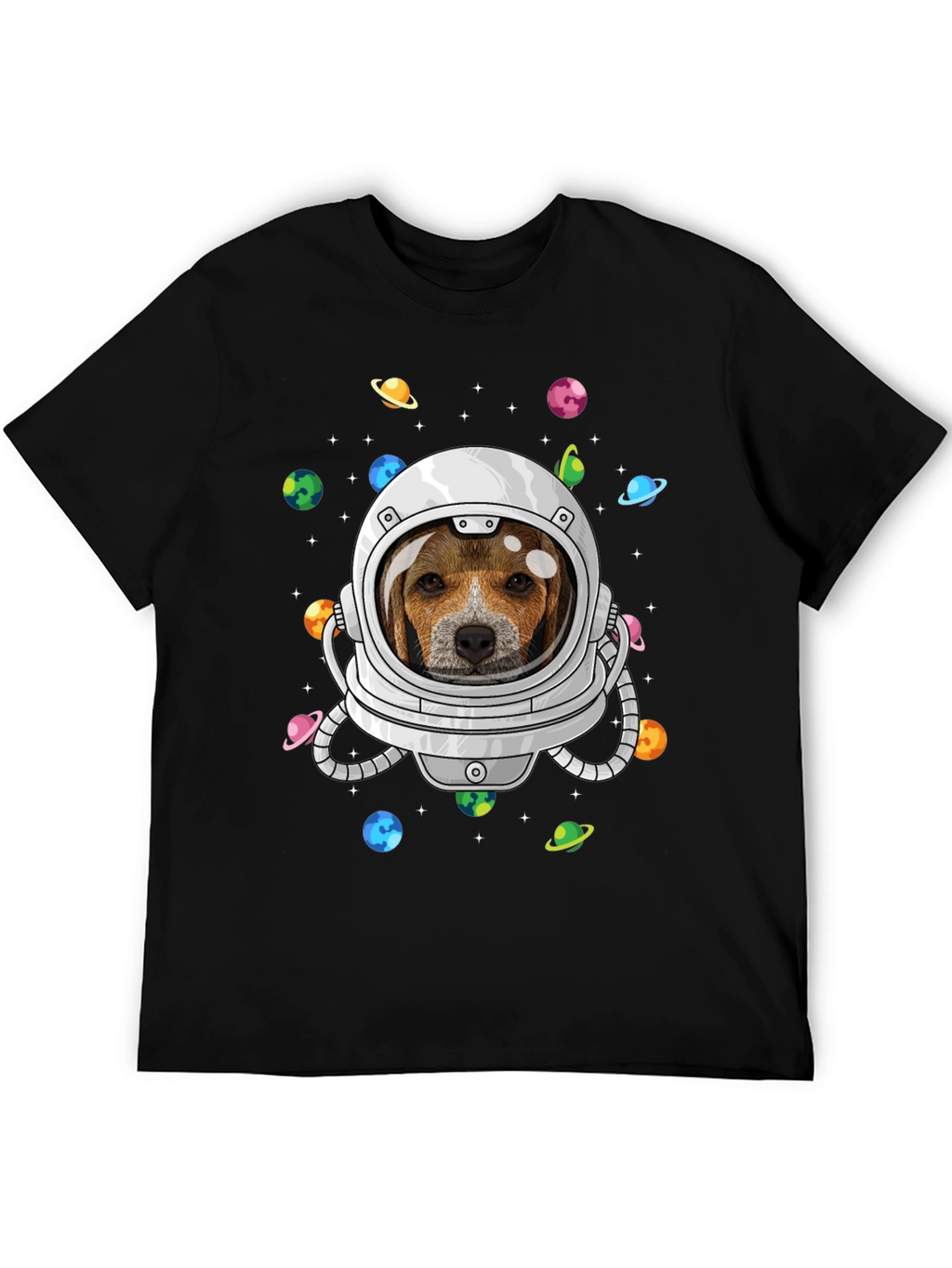 Astronaut Beagle Dog Graphic T-Shirt