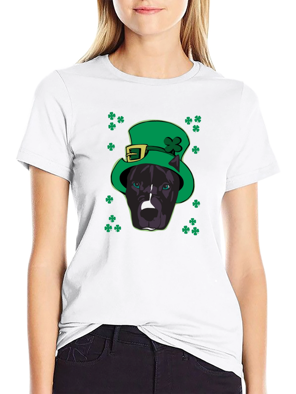 St. Patricks Day Pitbull T-Shirt - Lucky Dog Tee