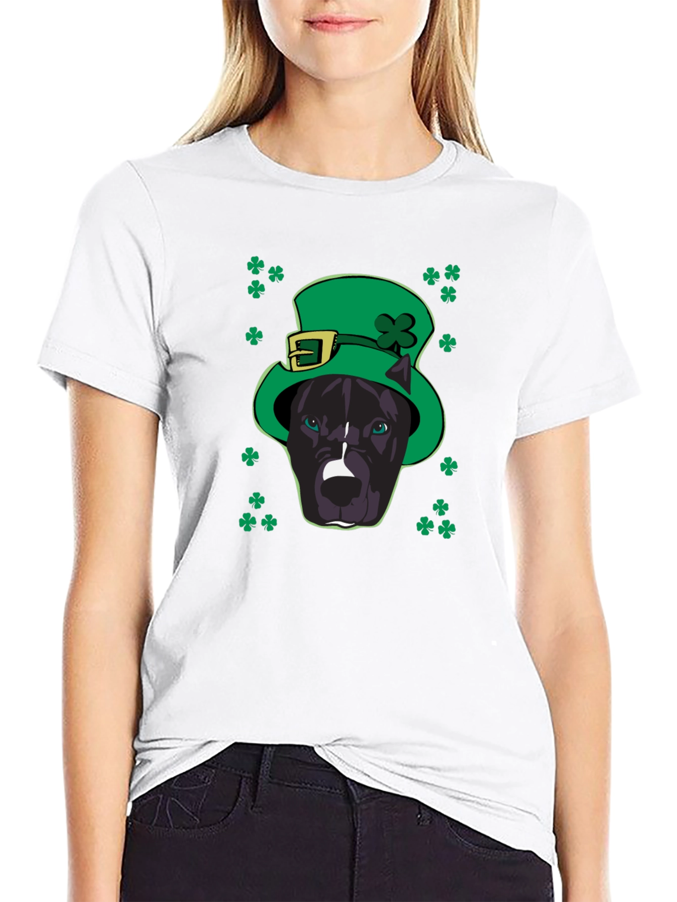 St. Patricks Day Pitbull T-Shirt - Lucky Dog Tee