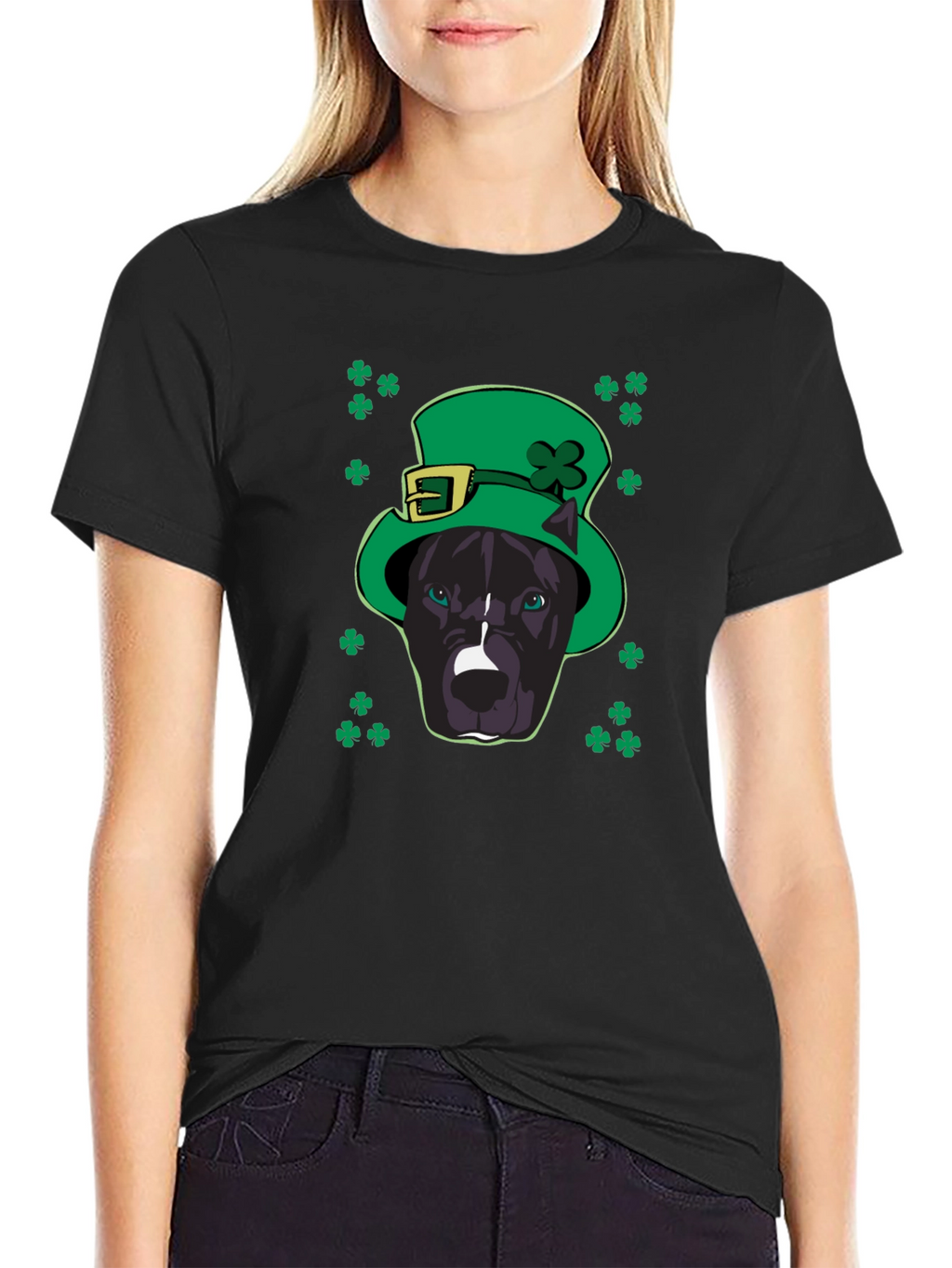 St. Patricks Day Pitbull T-Shirt - Lucky Dog Tee