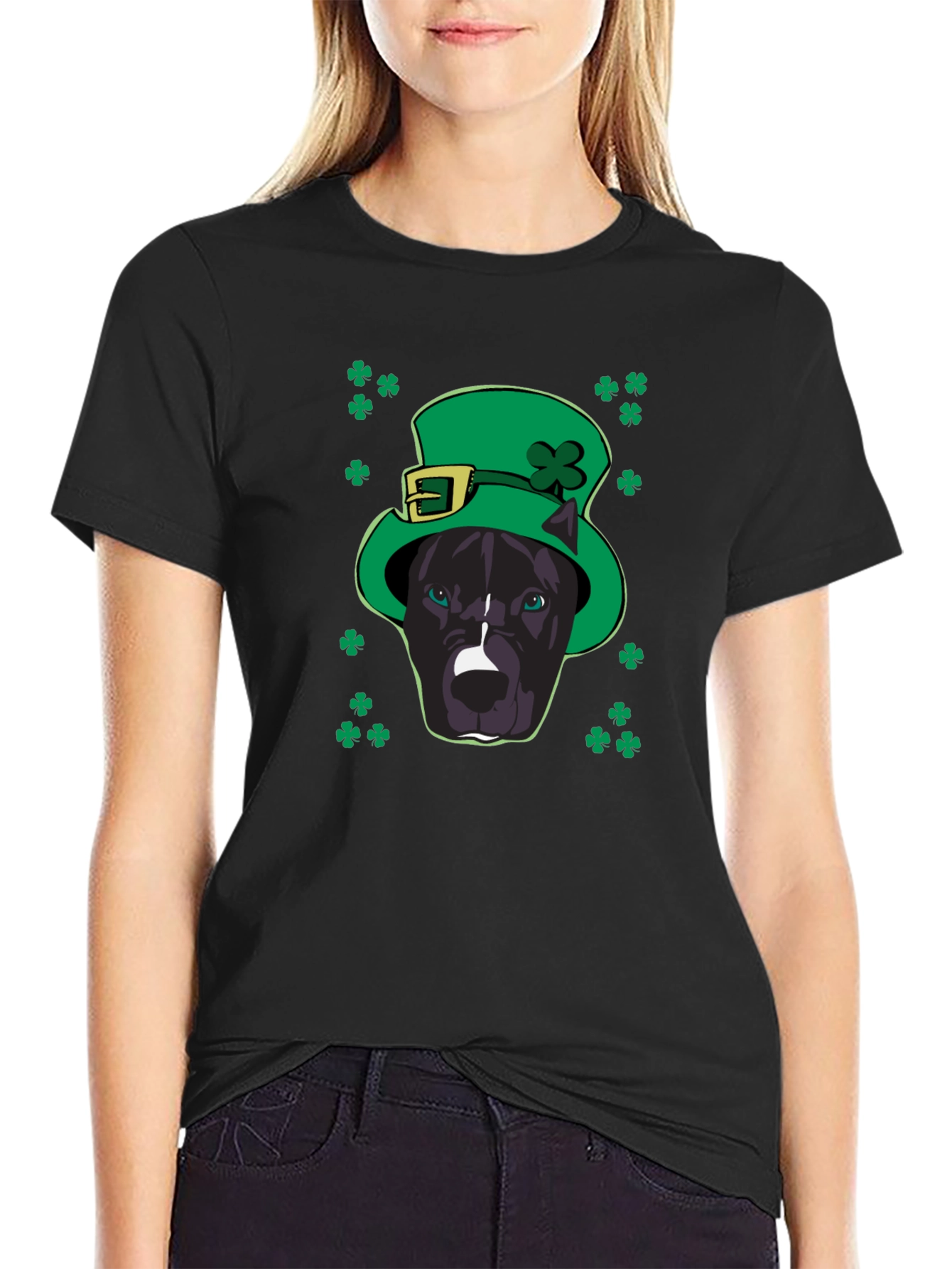 St. Patricks Day Pitbull T-Shirt - Lucky Dog Tee