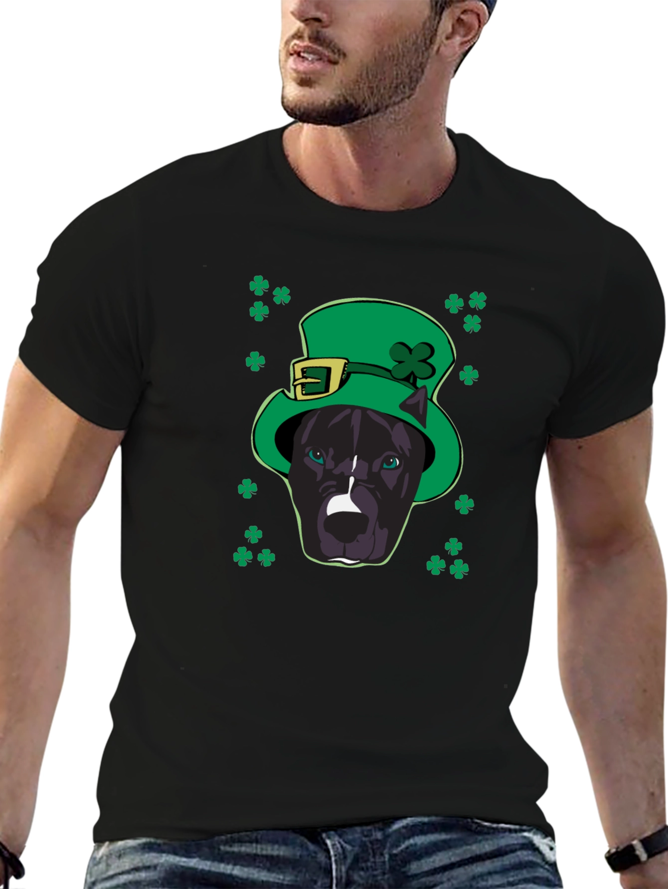 St. Patricks Day Pitbull T-Shirt - Lucky Dog Tee