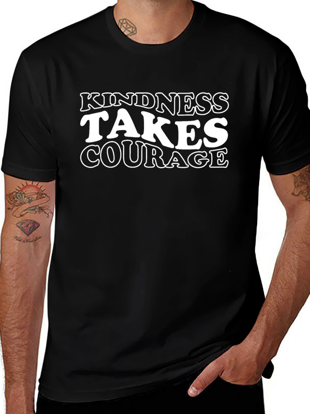 Kindness Takes Courage Black T-Shirt