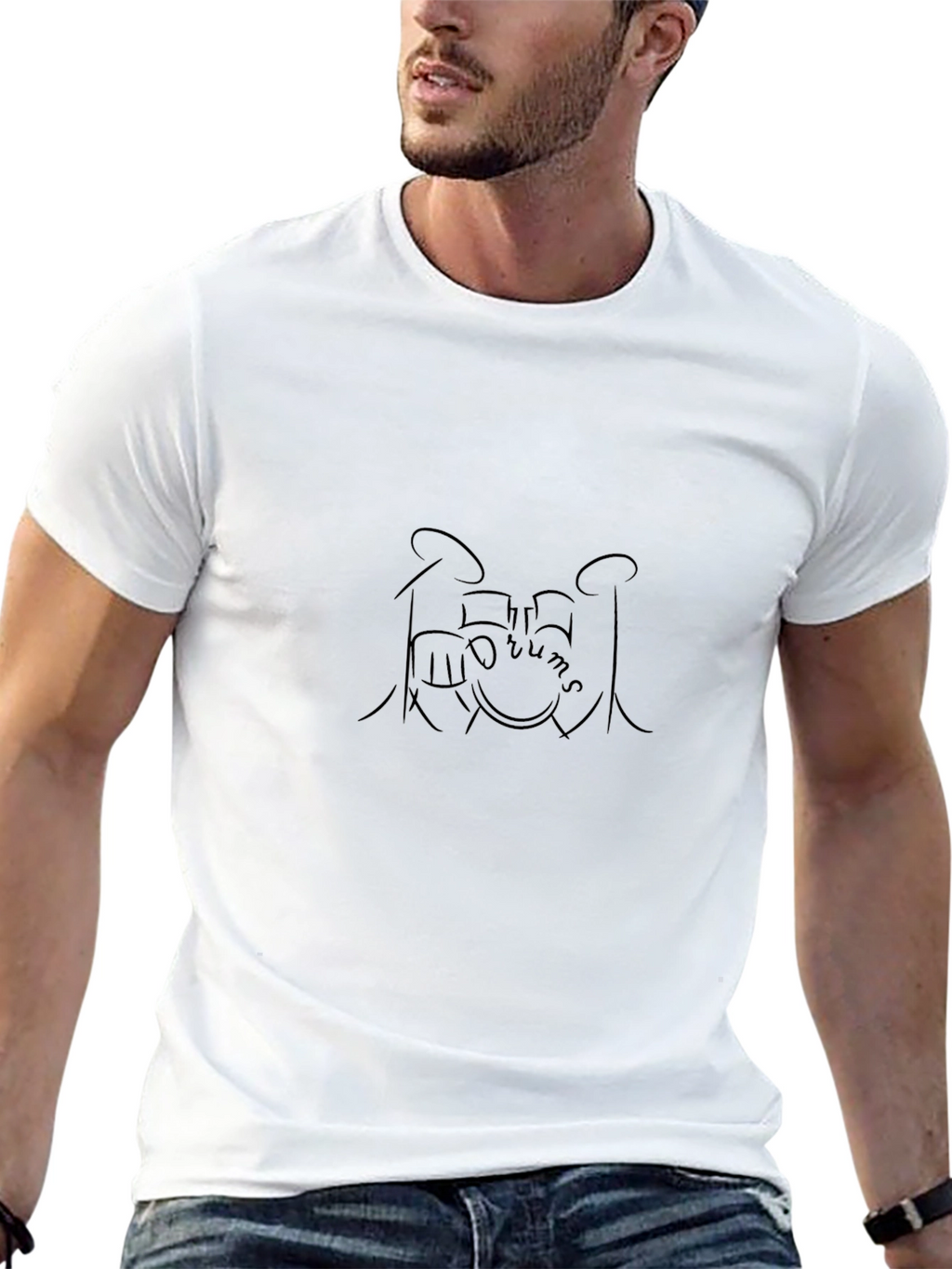 Black Drum Kit Graphic Tee