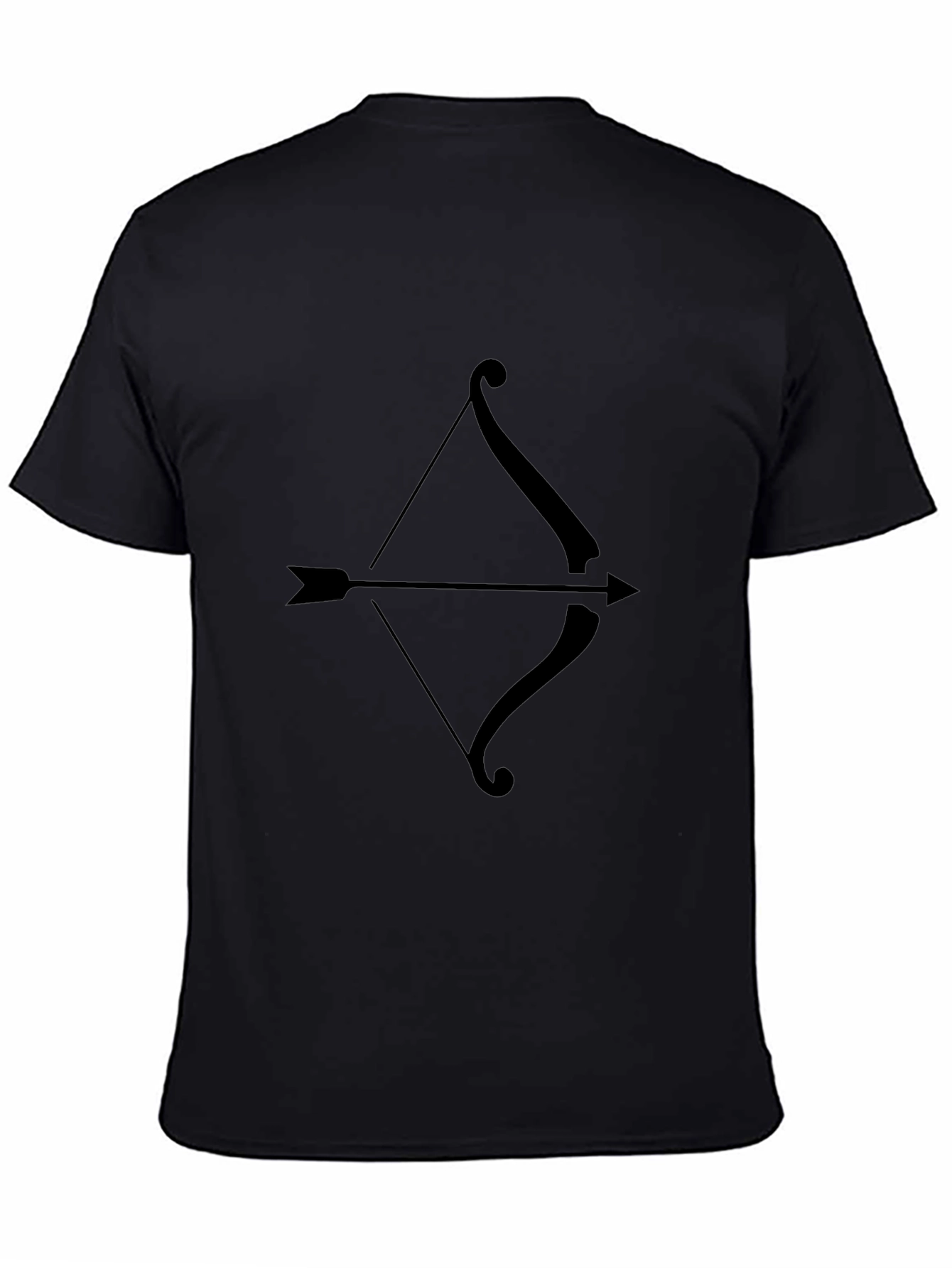 Archer Bow Arrow Graphic Tee - Black Cotton Comfort