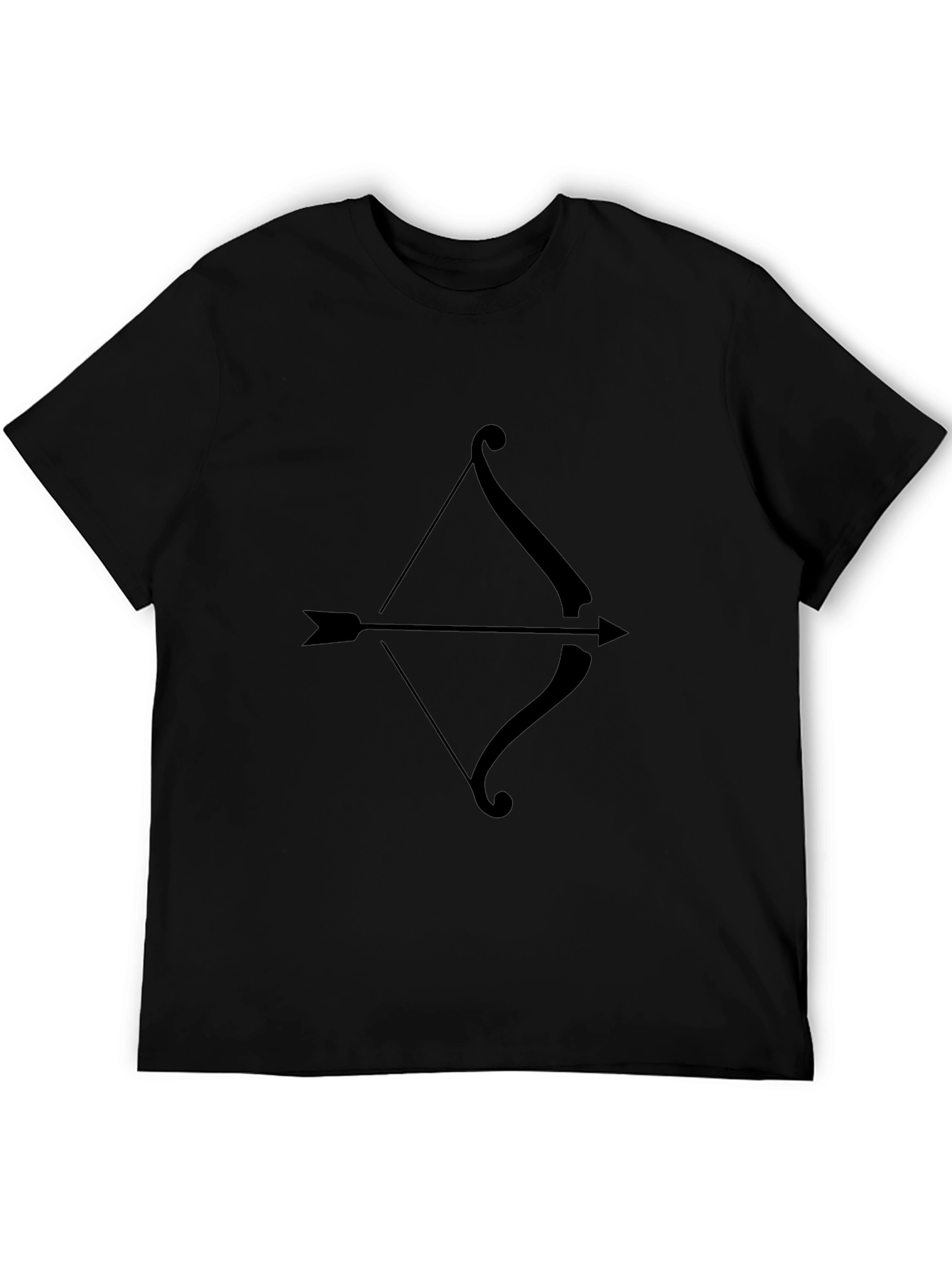 Archer Bow Arrow Graphic Tee - Black Cotton Comfort