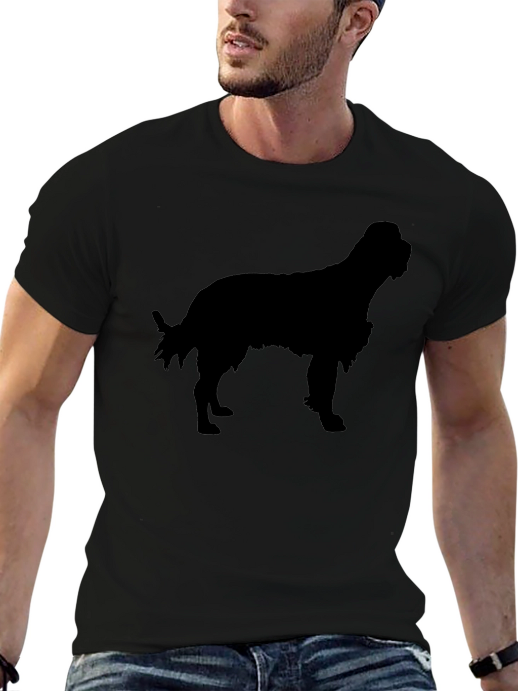 Dog Silhouette Black T-Shirt