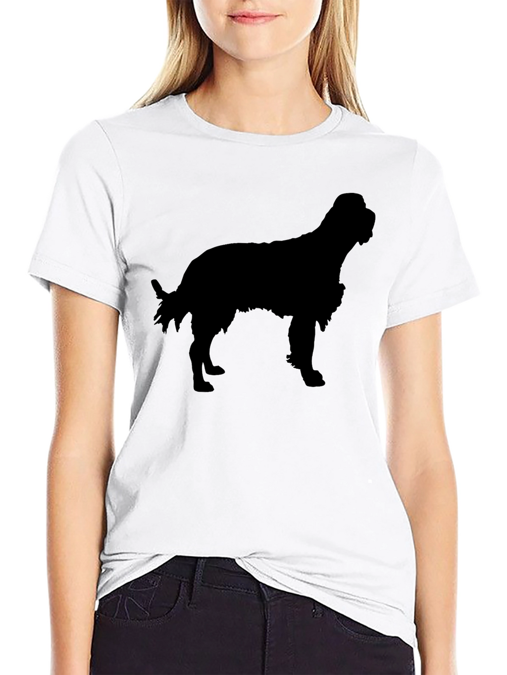 Dog Silhouette Black T-Shirt