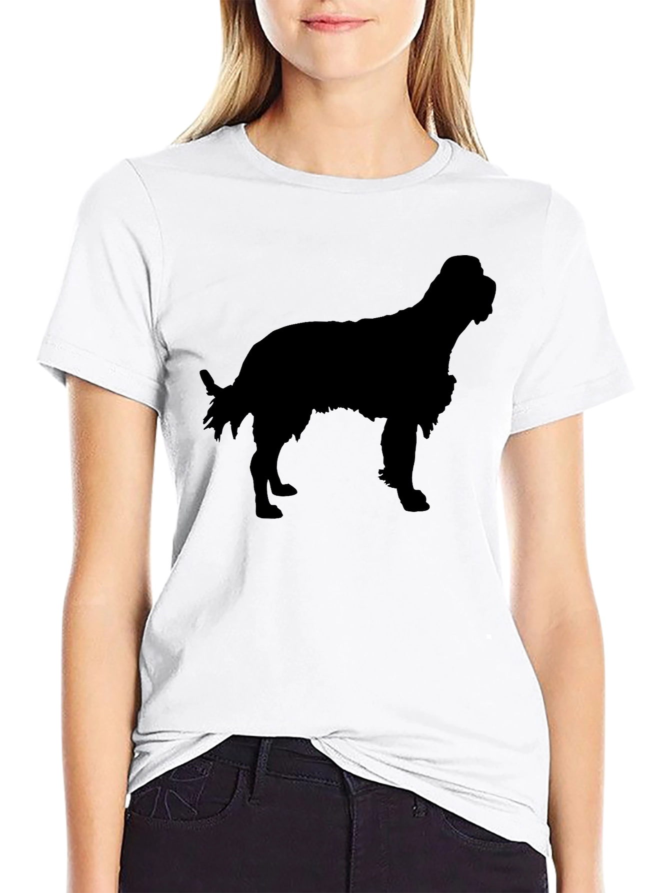 Dog Silhouette Black T-Shirt