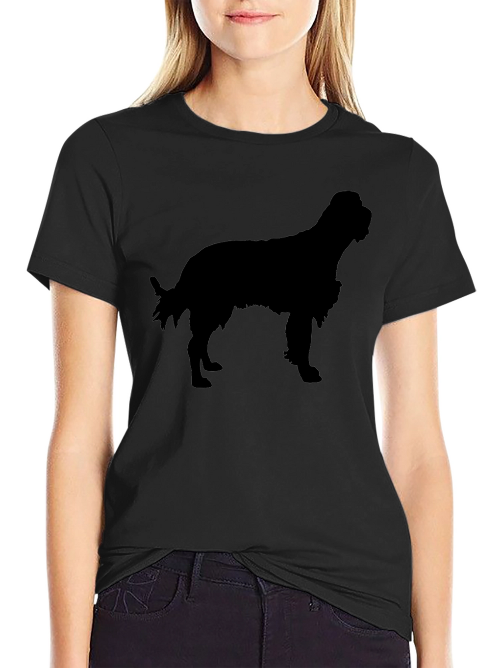 Dog Silhouette Black T-Shirt
