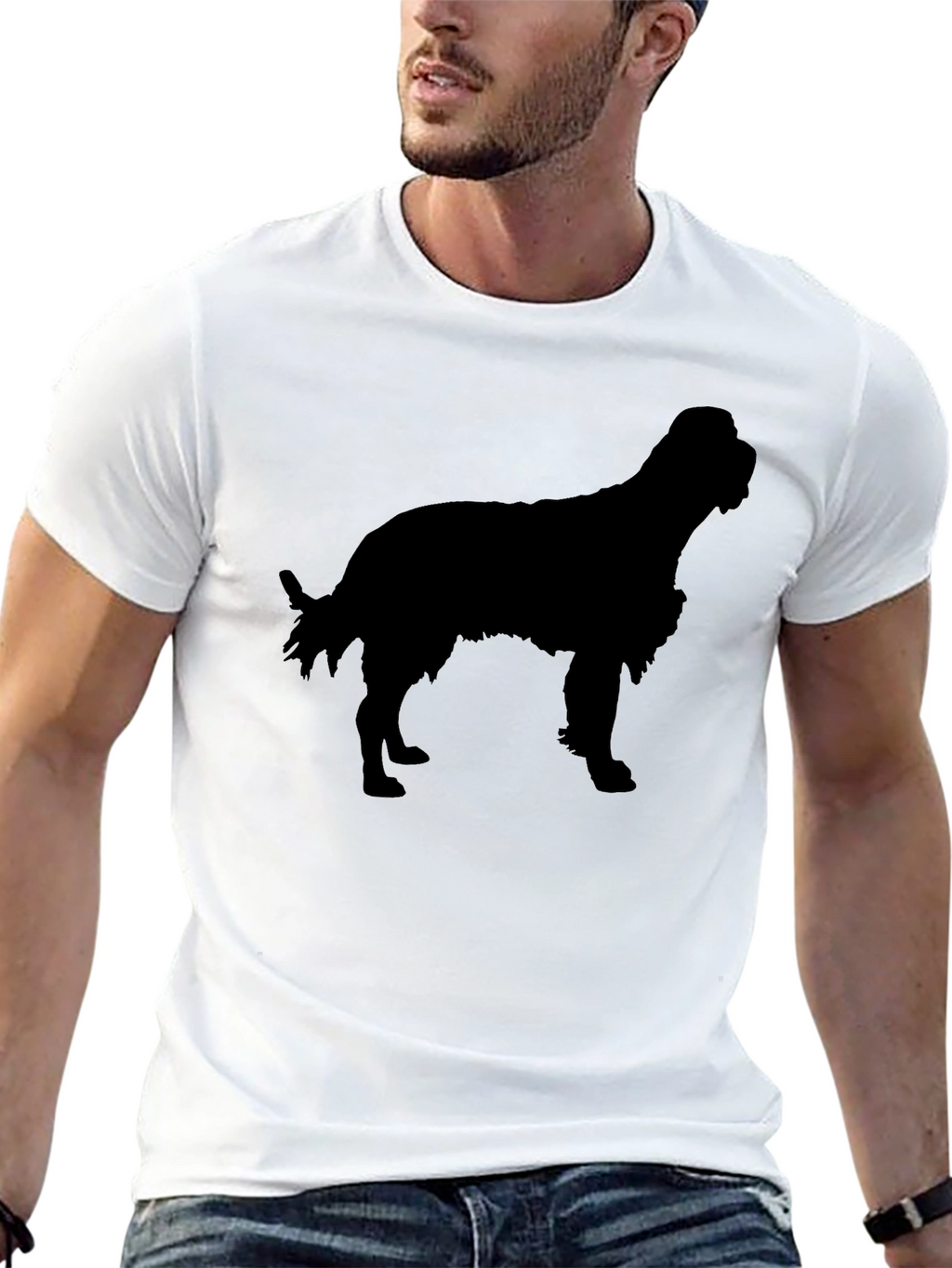 Dog Silhouette Black T-Shirt
