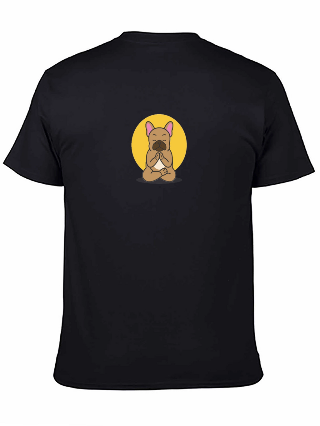 Meditating Bulldog Graphic Tee - Black