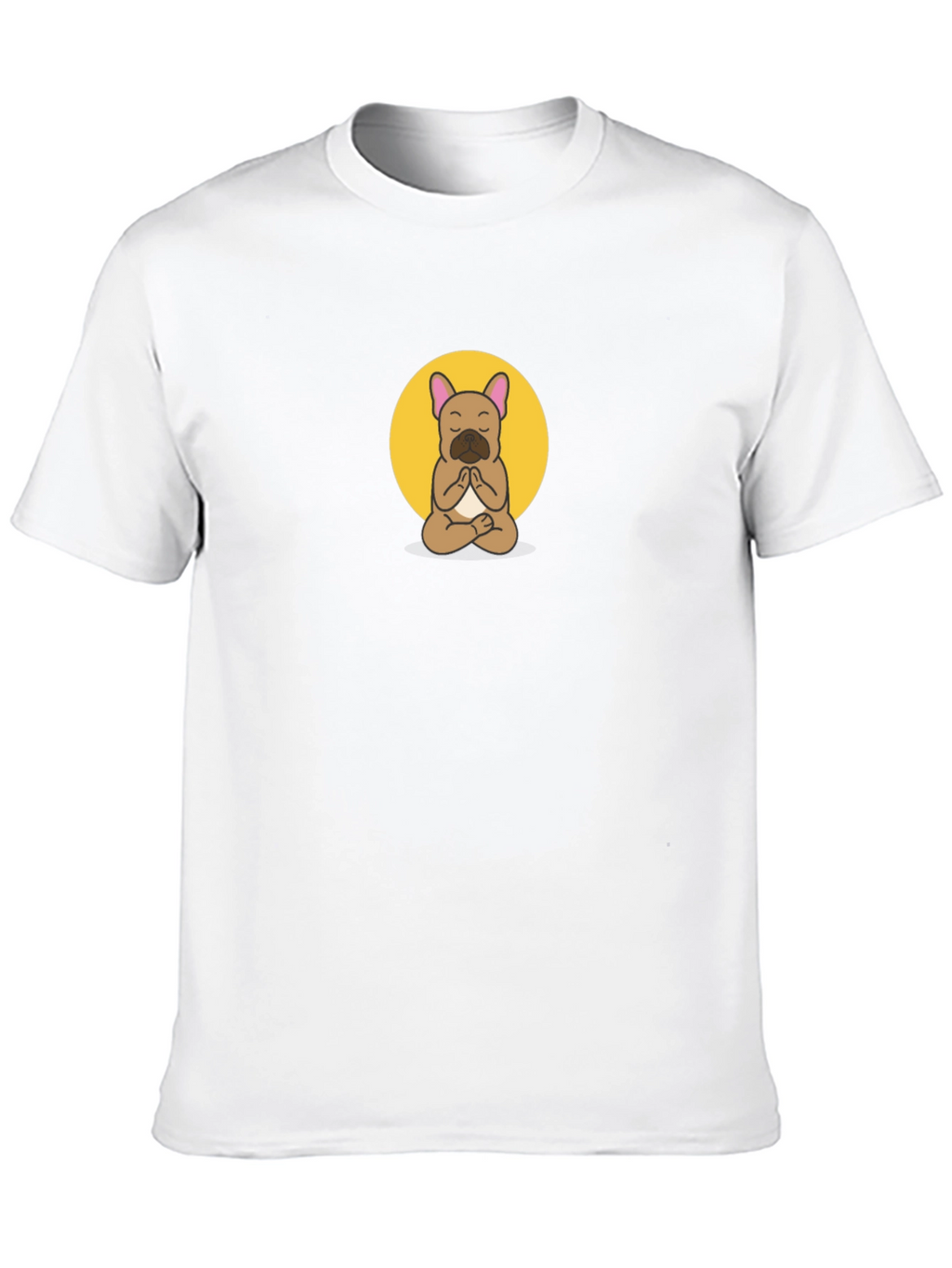 Meditating Bulldog Graphic Tee - Black
