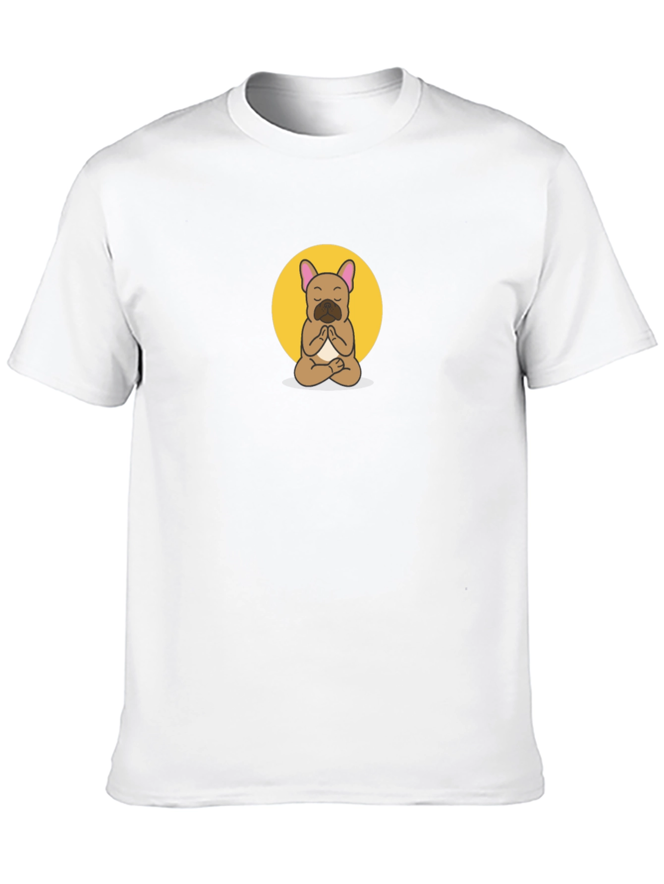 Meditating Bulldog Graphic Tee - Black