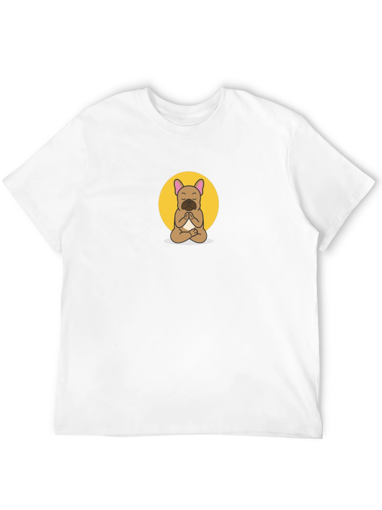 Meditating Bulldog Graphic Tee - Black