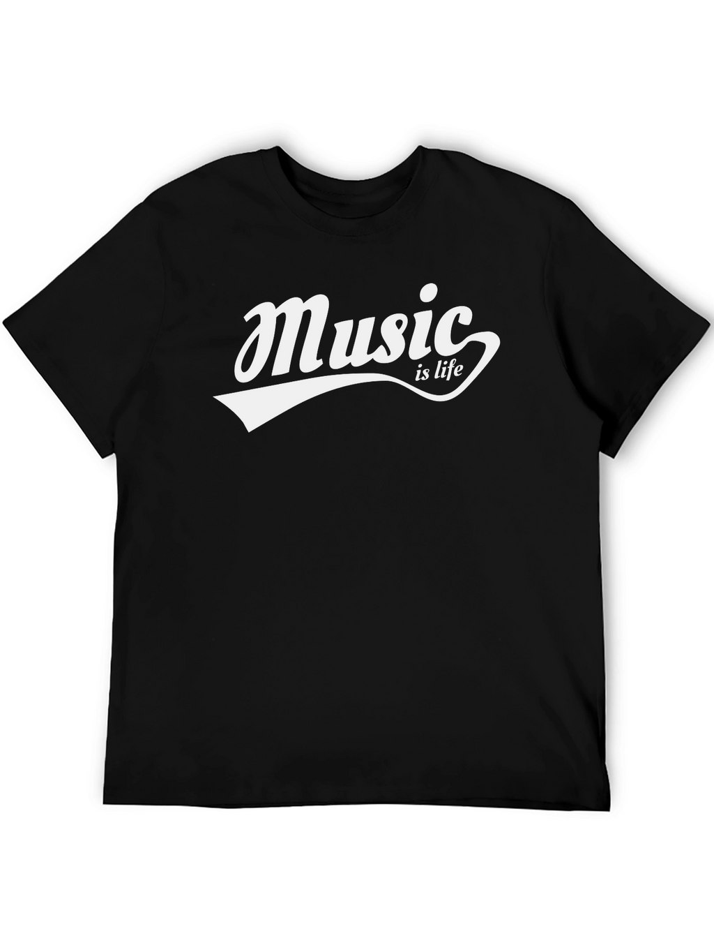 Music is Life Black T-Shirt