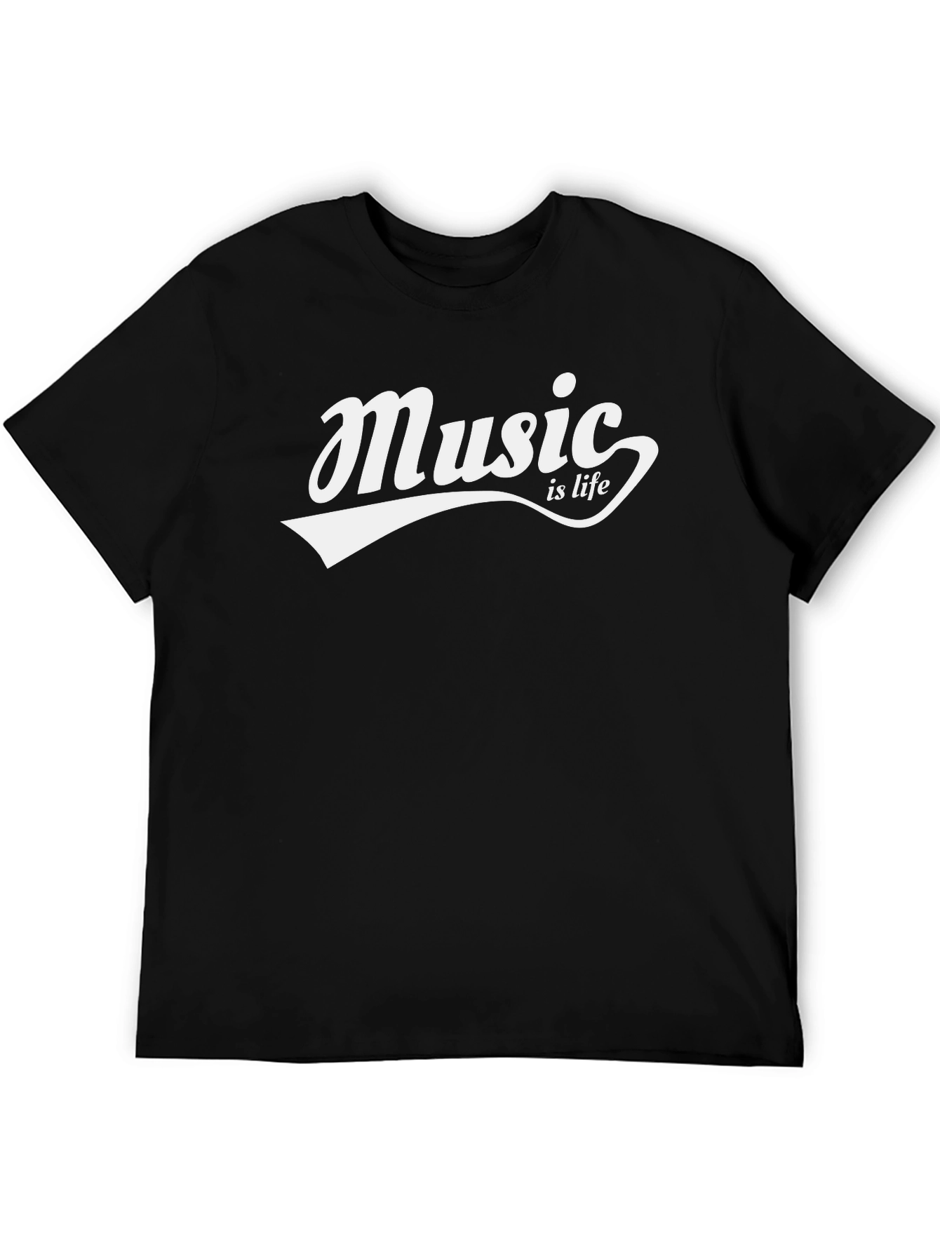 Music is Life Black T-Shirt