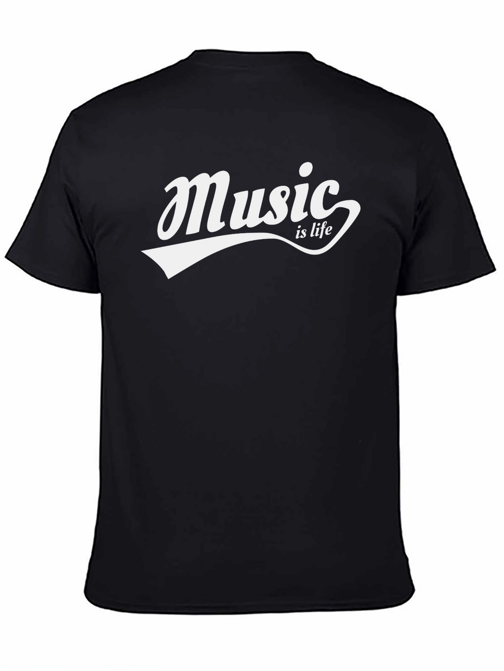 Music is Life Black T-Shirt