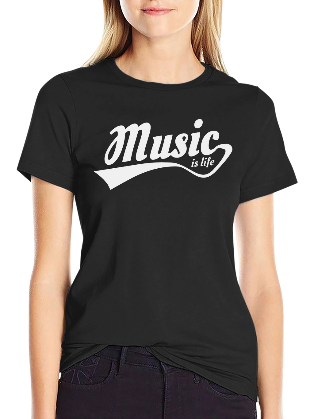 Music is Life Black T-Shirt