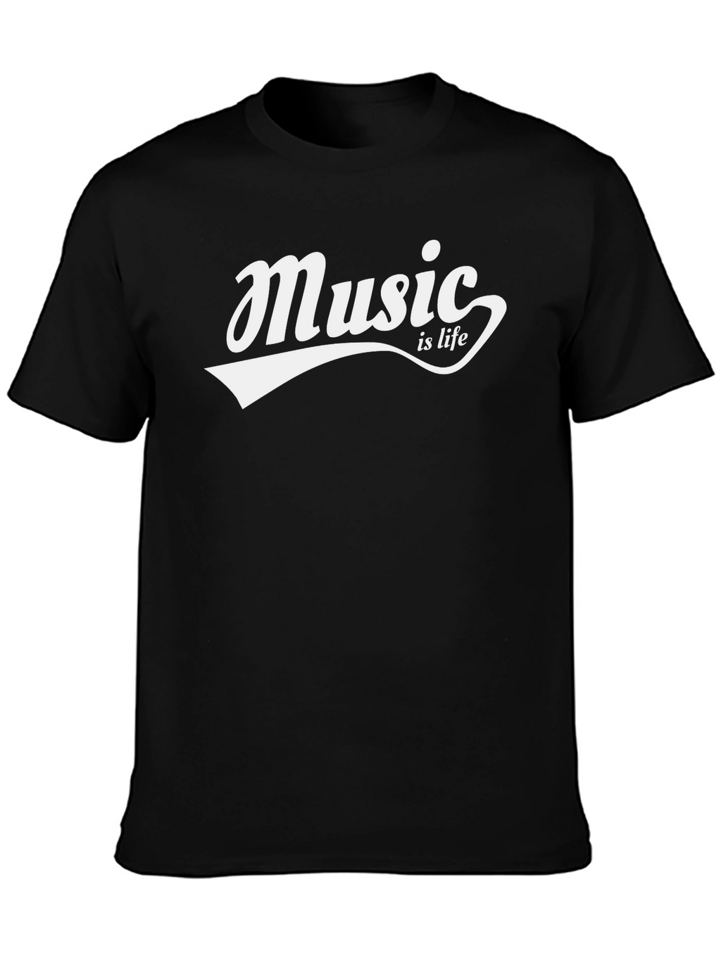 Music is Life Black T-Shirt