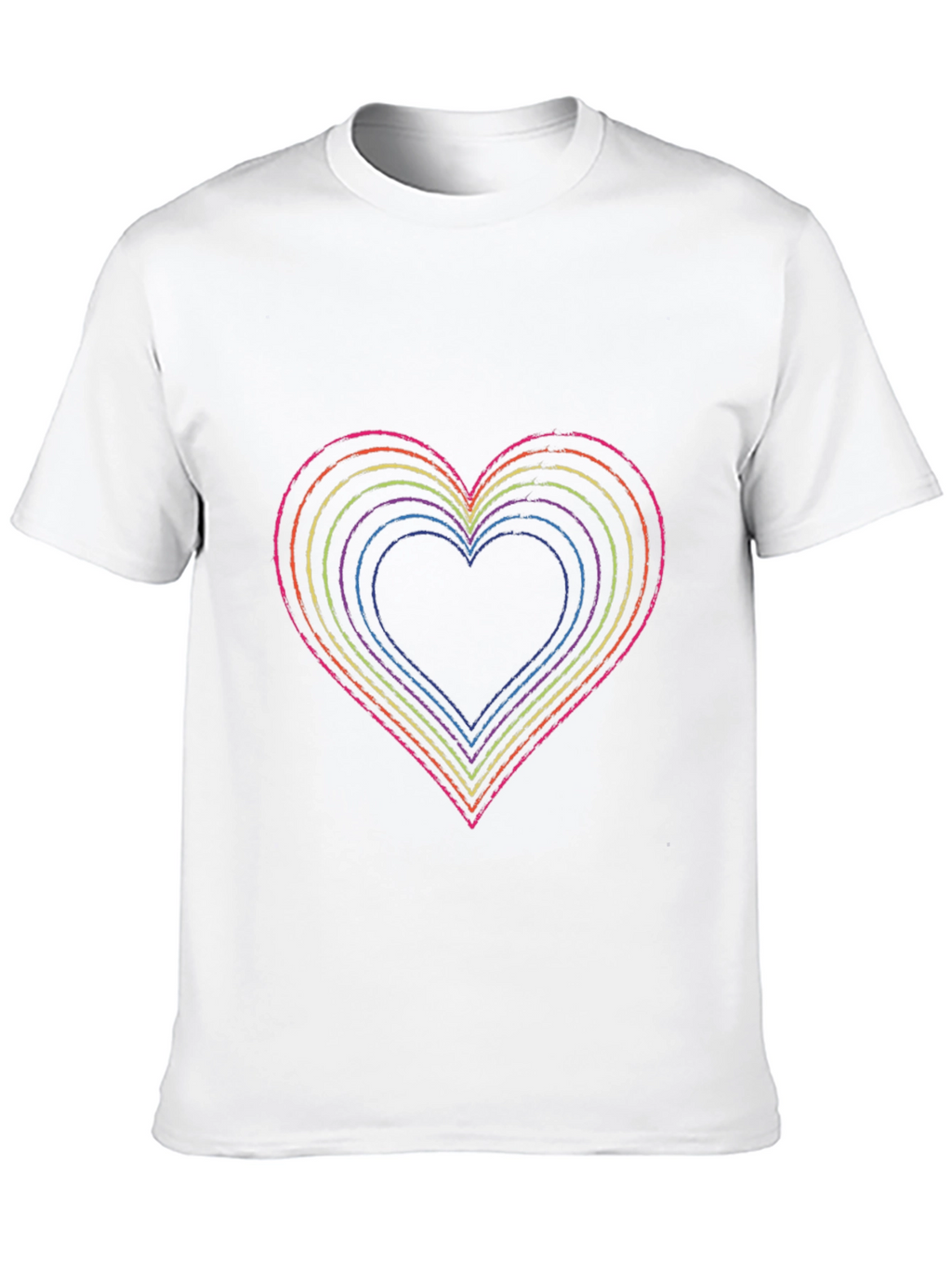 Rainbow Heart Graphic Black T-Shirt