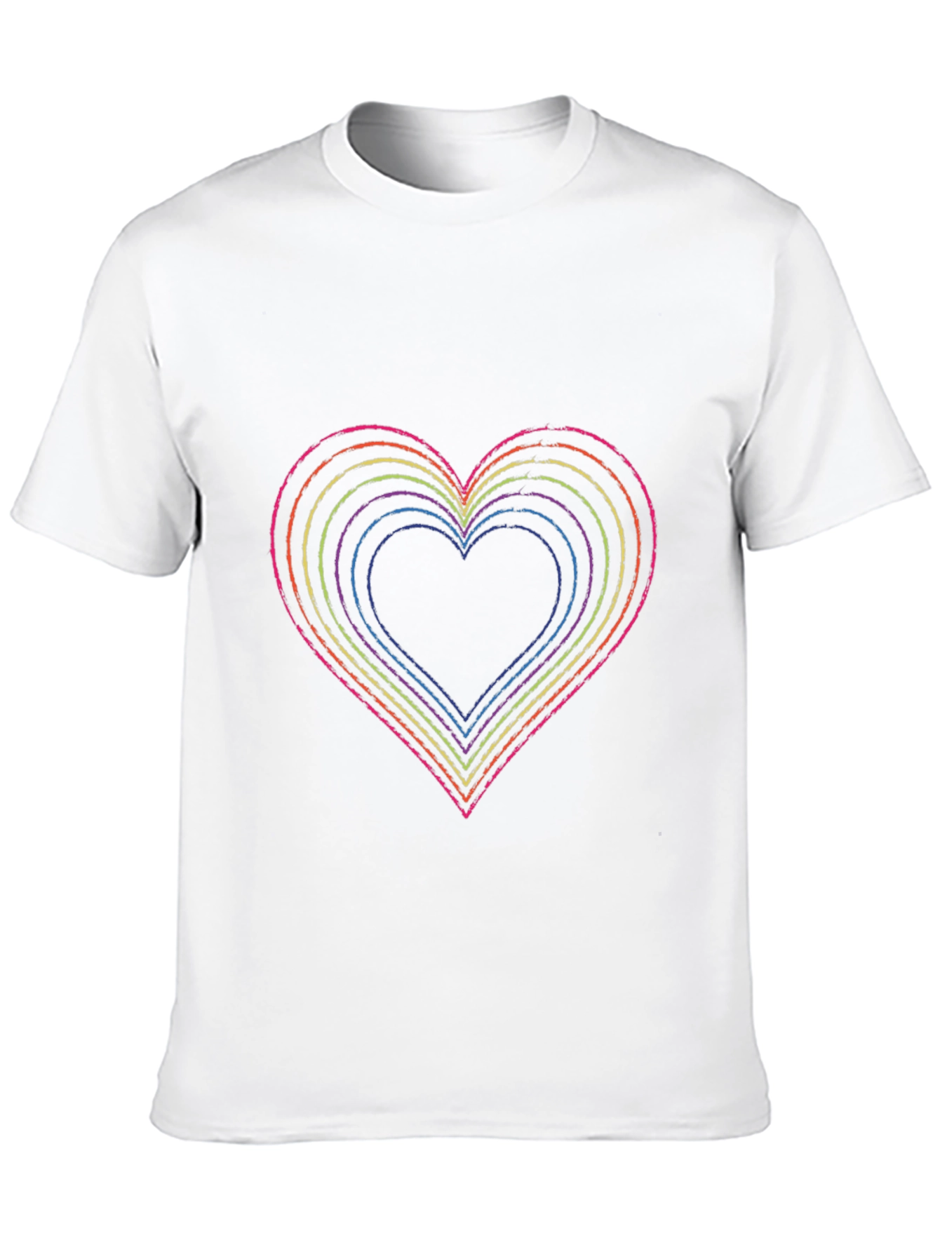 Rainbow Heart Graphic Black T-Shirt