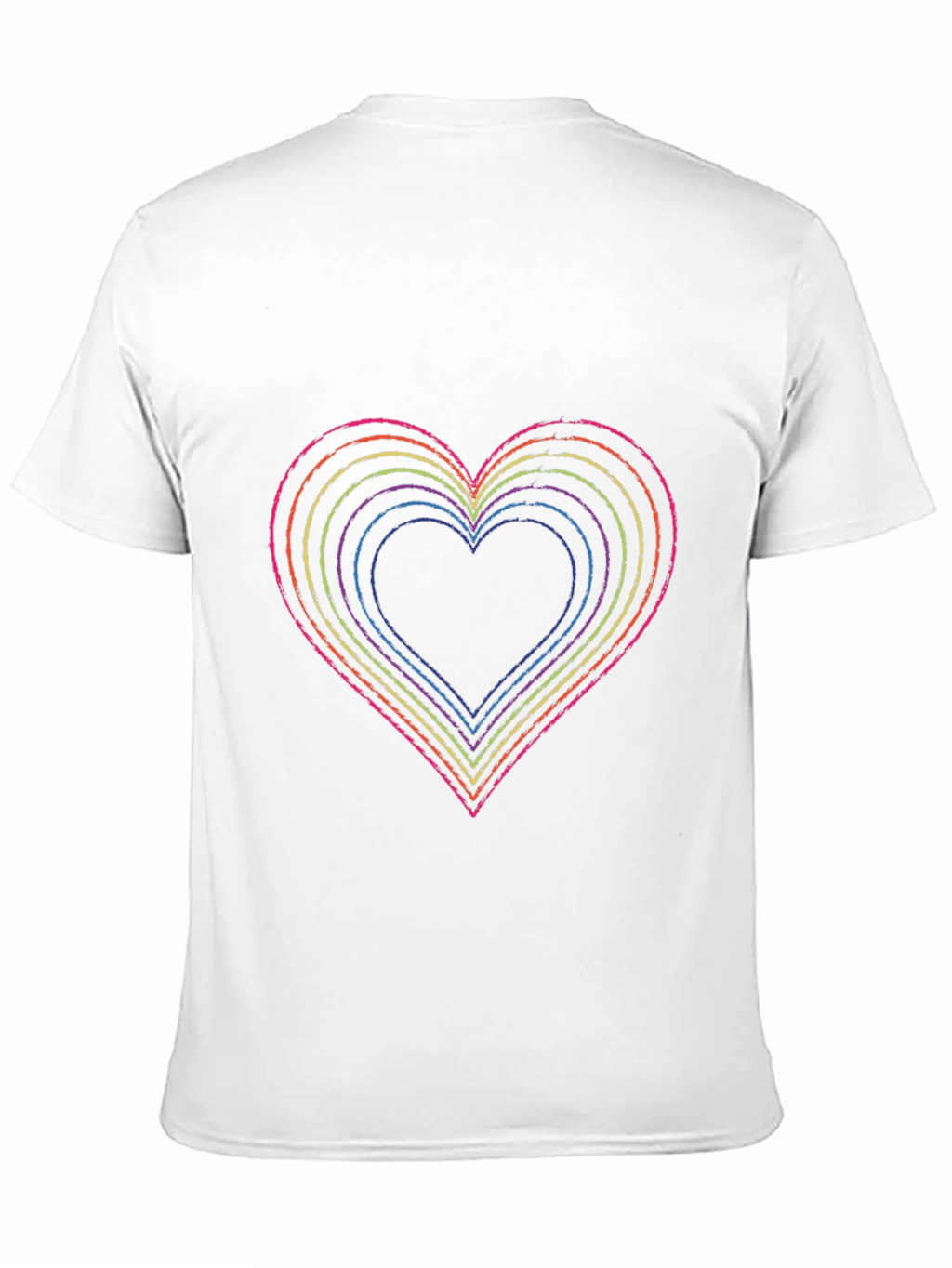 Rainbow Heart Graphic Black T-Shirt