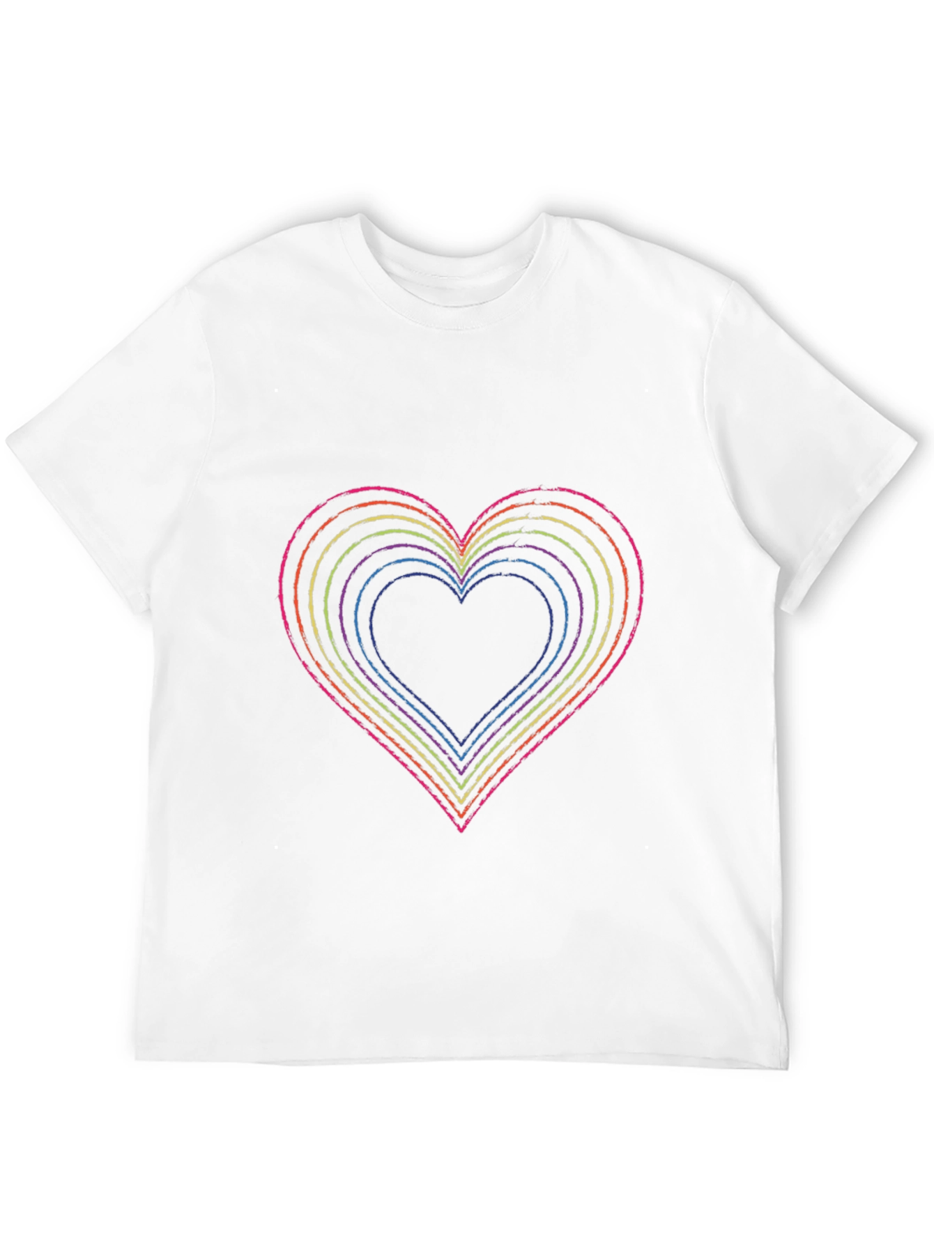 Rainbow Heart Graphic Black T-Shirt