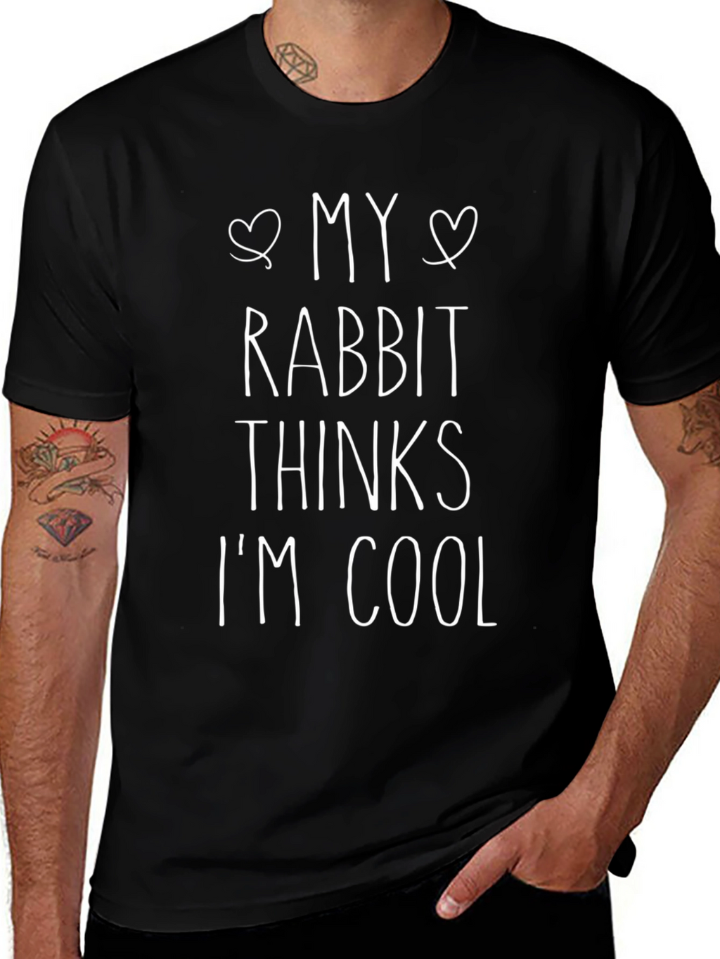 My Rabbit Thinks Im Cool - Novelty T-Shirt