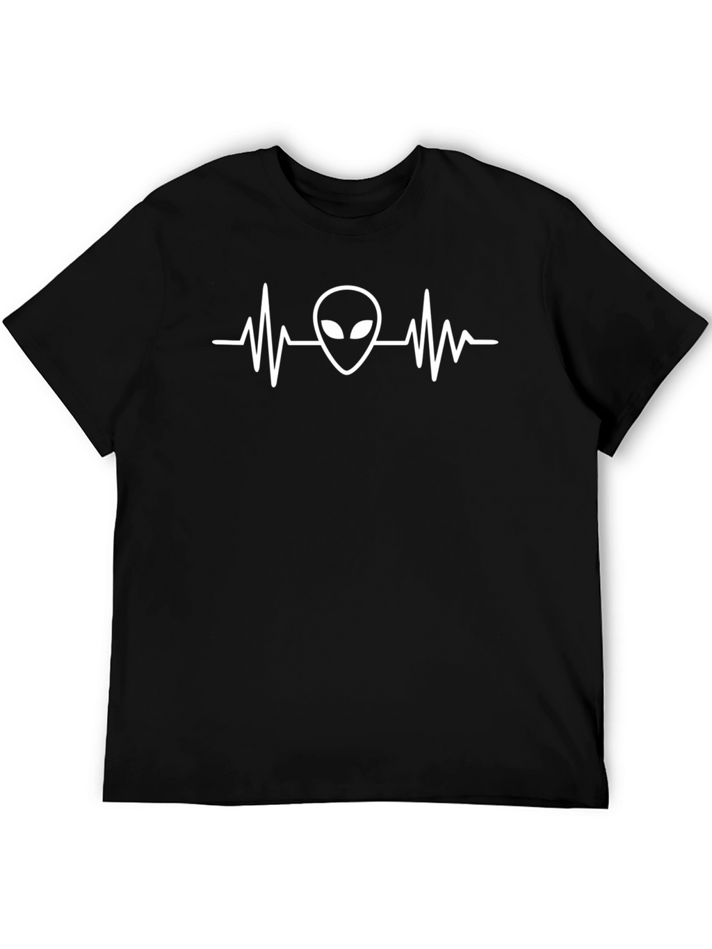 Alien Heartbeat Graphic T-Shirt - Black