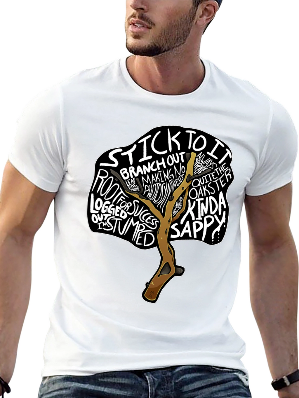 Motivational Tree Graphic Tee - Stick To It