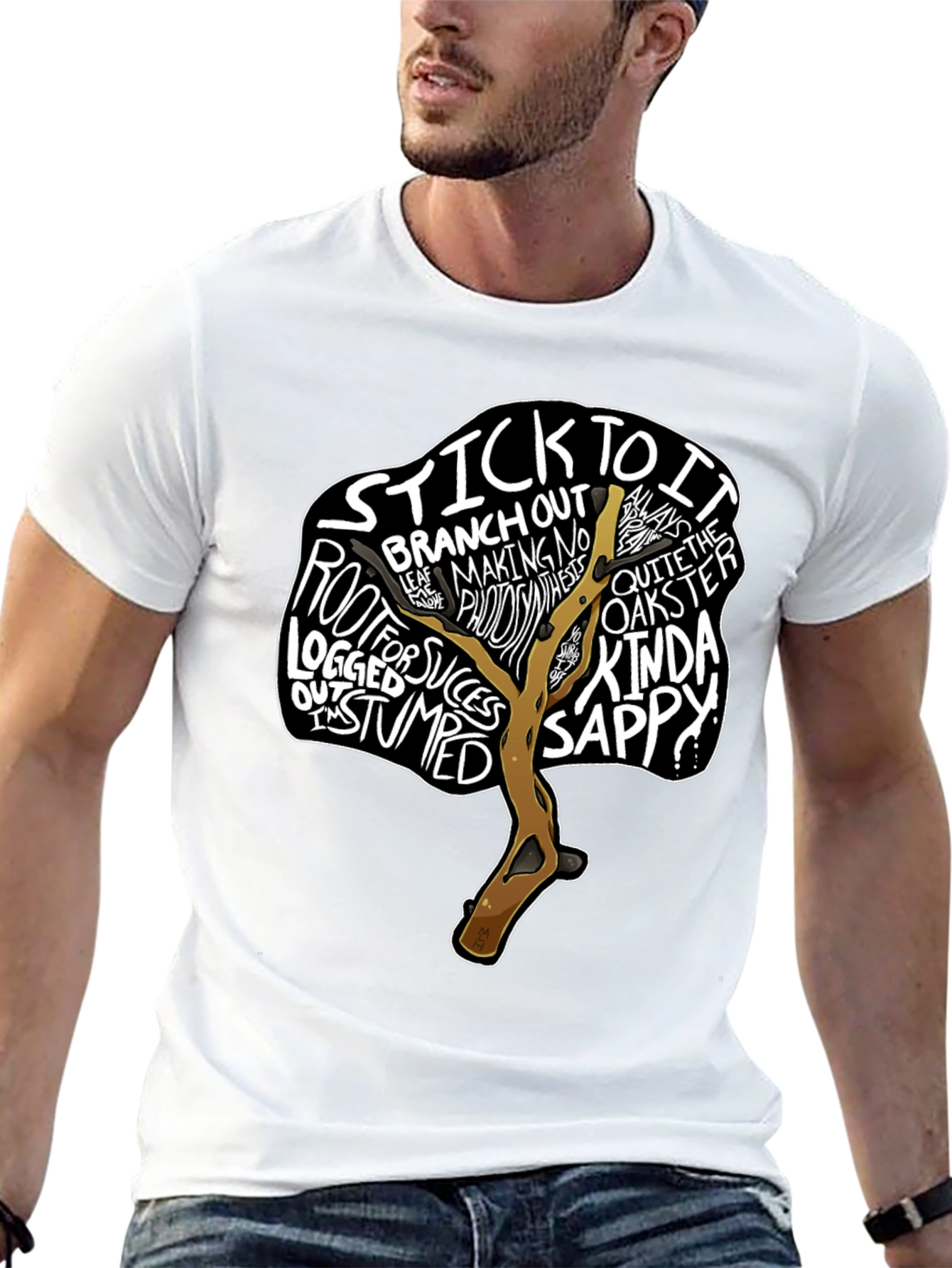 Motivational Tree Graphic Tee - Stick To It