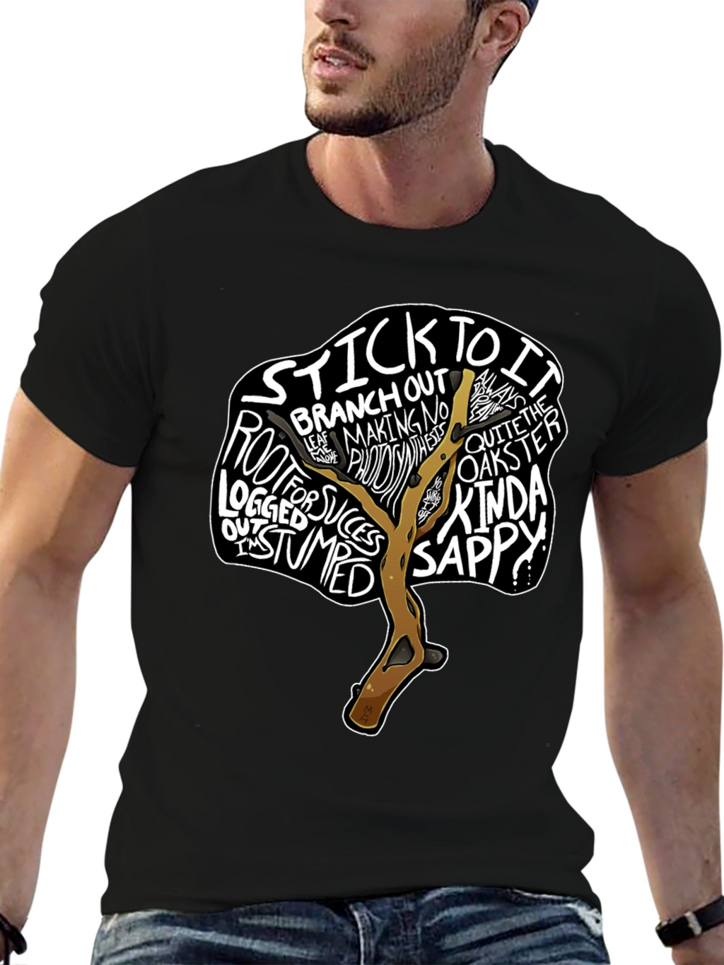Motivational Tree Graphic Tee - Stick To It