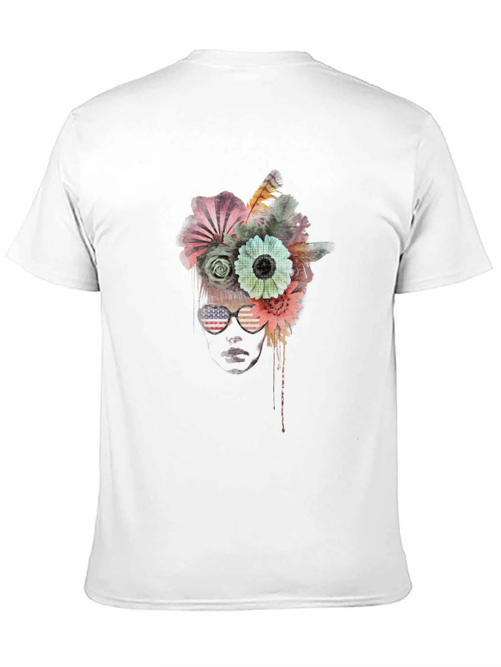 Floral Crown Sunglasses Graphic Tee