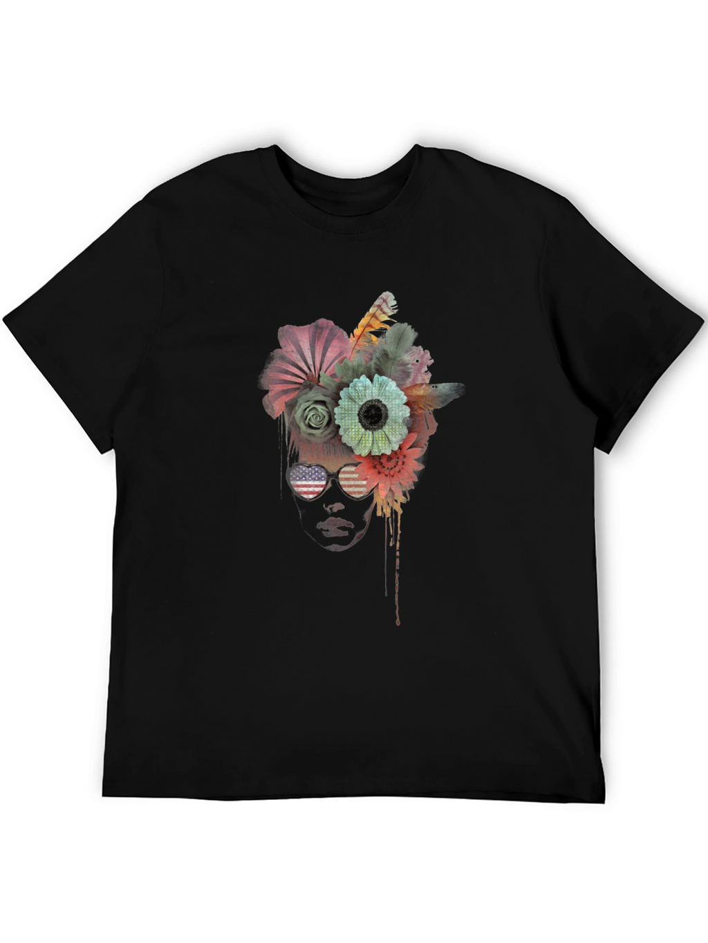 Floral Crown Sunglasses Graphic Tee