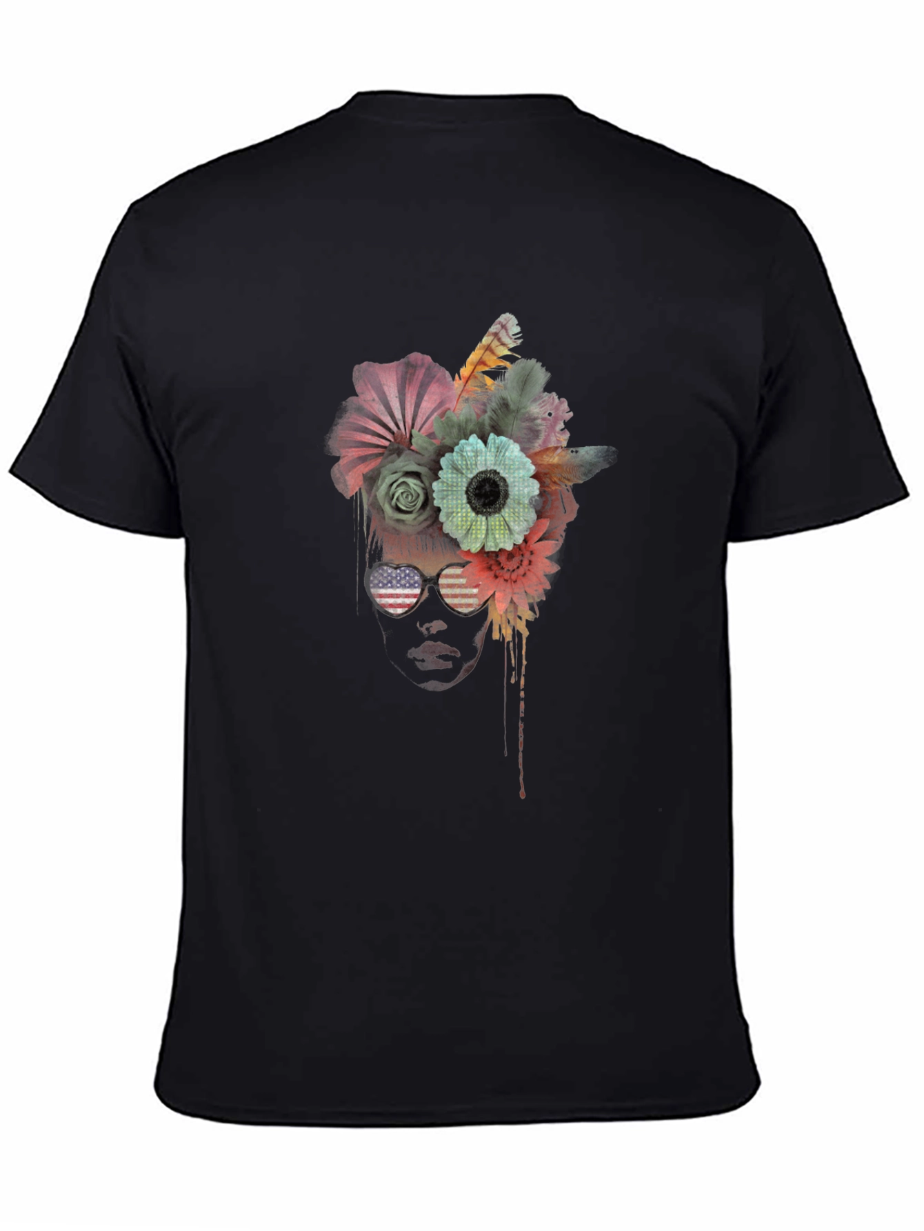 Floral Crown Sunglasses Graphic Tee