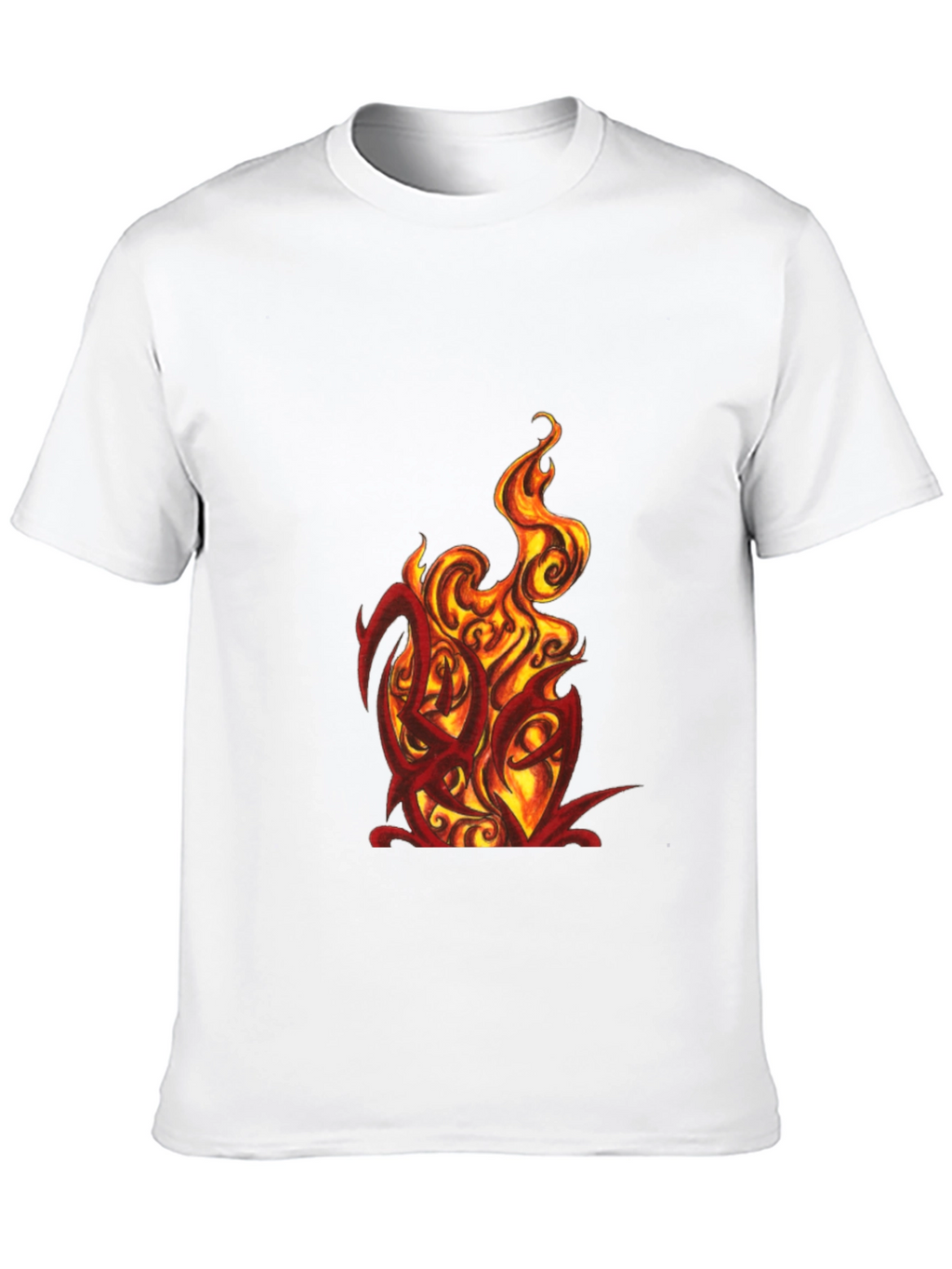 Fiery Graphic Tee - Bold Black T-Shirt