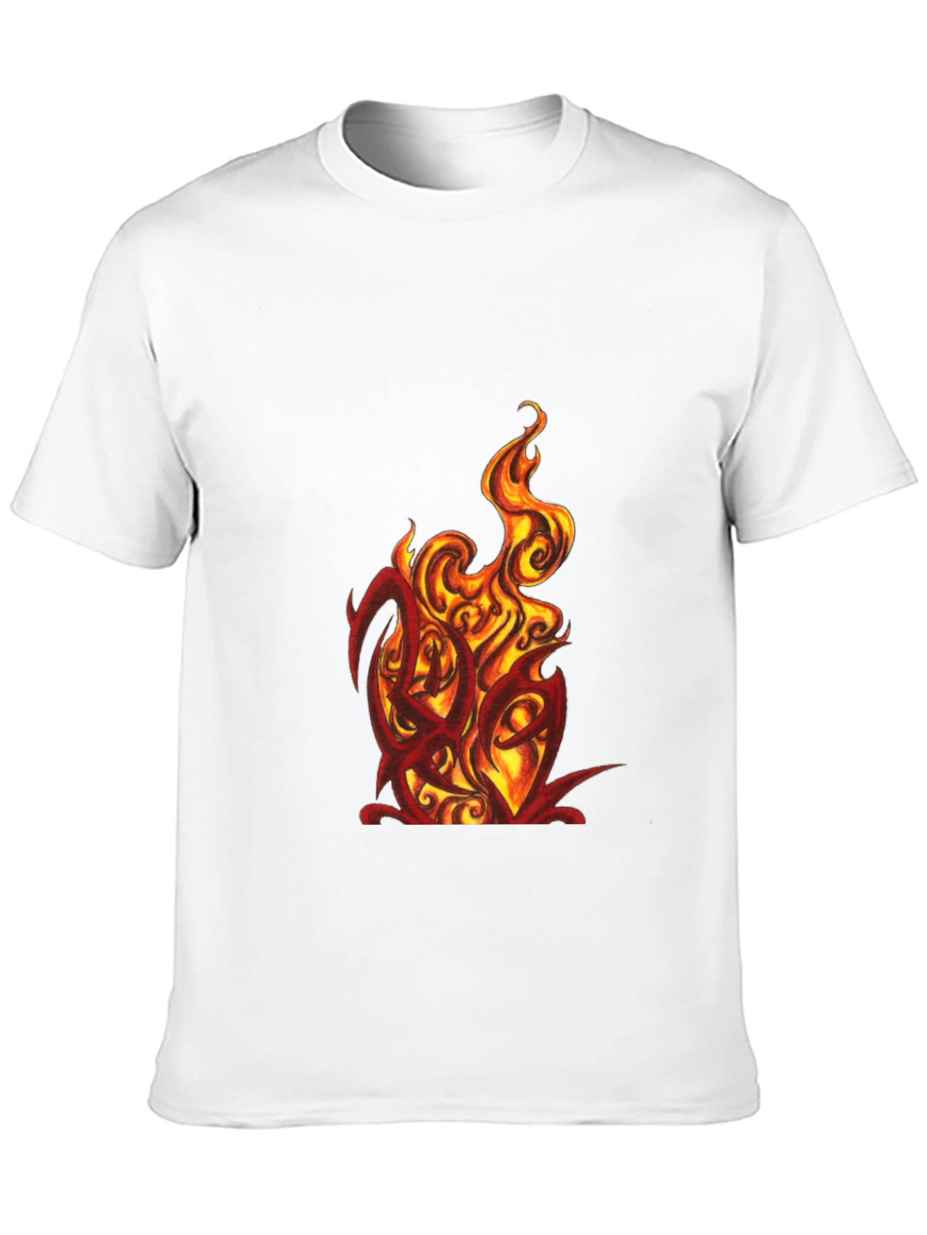 Fiery Graphic Tee - Bold Black T-Shirt