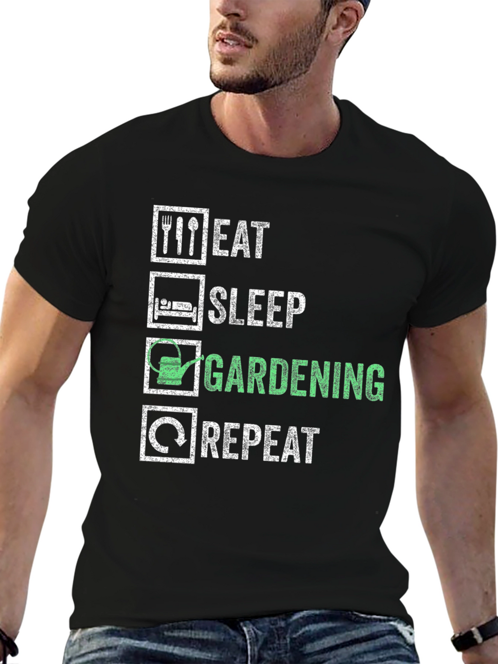 Eat Sleep Gardening Repeat T-Shirt