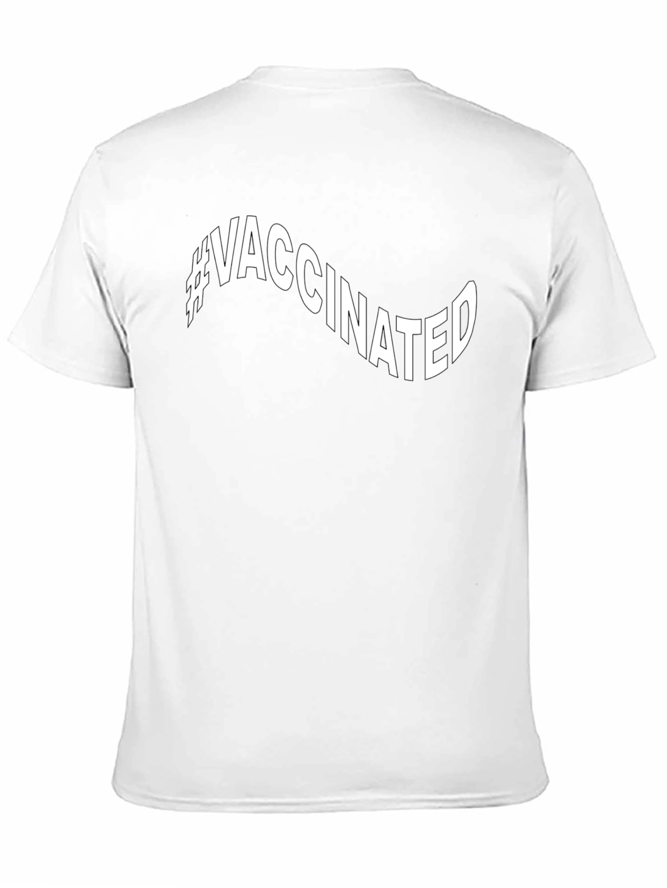 #Vaccinated Black Graphic T-Shirt