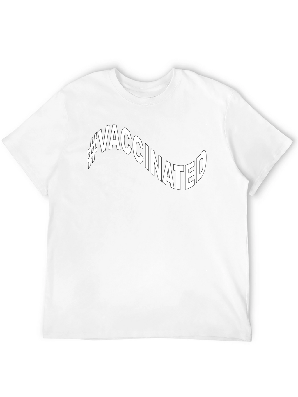 #Vaccinated Black Graphic T-Shirt