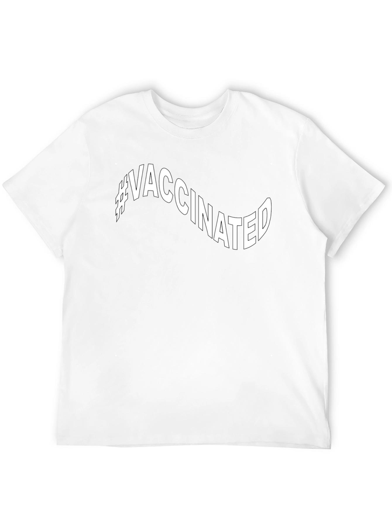 #Vaccinated Black Graphic T-Shirt