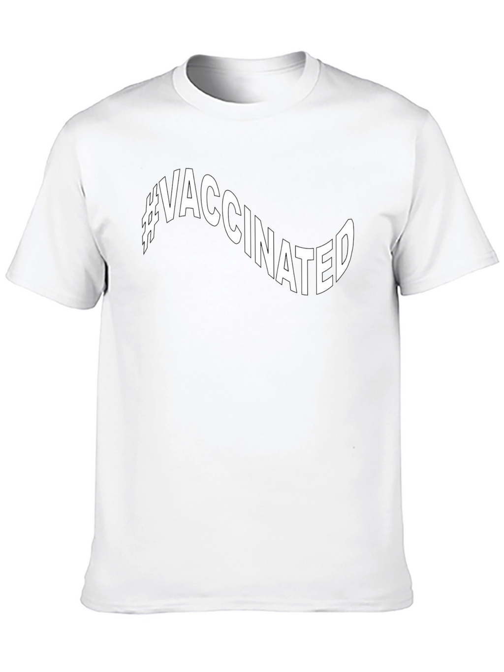 #Vaccinated Black Graphic T-Shirt